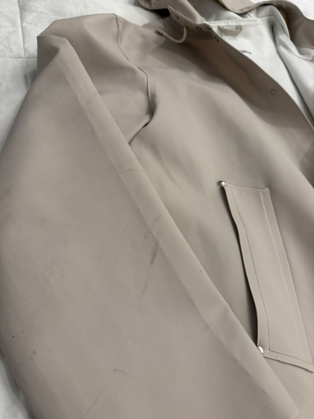 Stutterheim Stutterheim Beige Stockholm Coat sz: 56/XXL Size US XXL / EU 58 / 5 - 6 Thumbnail