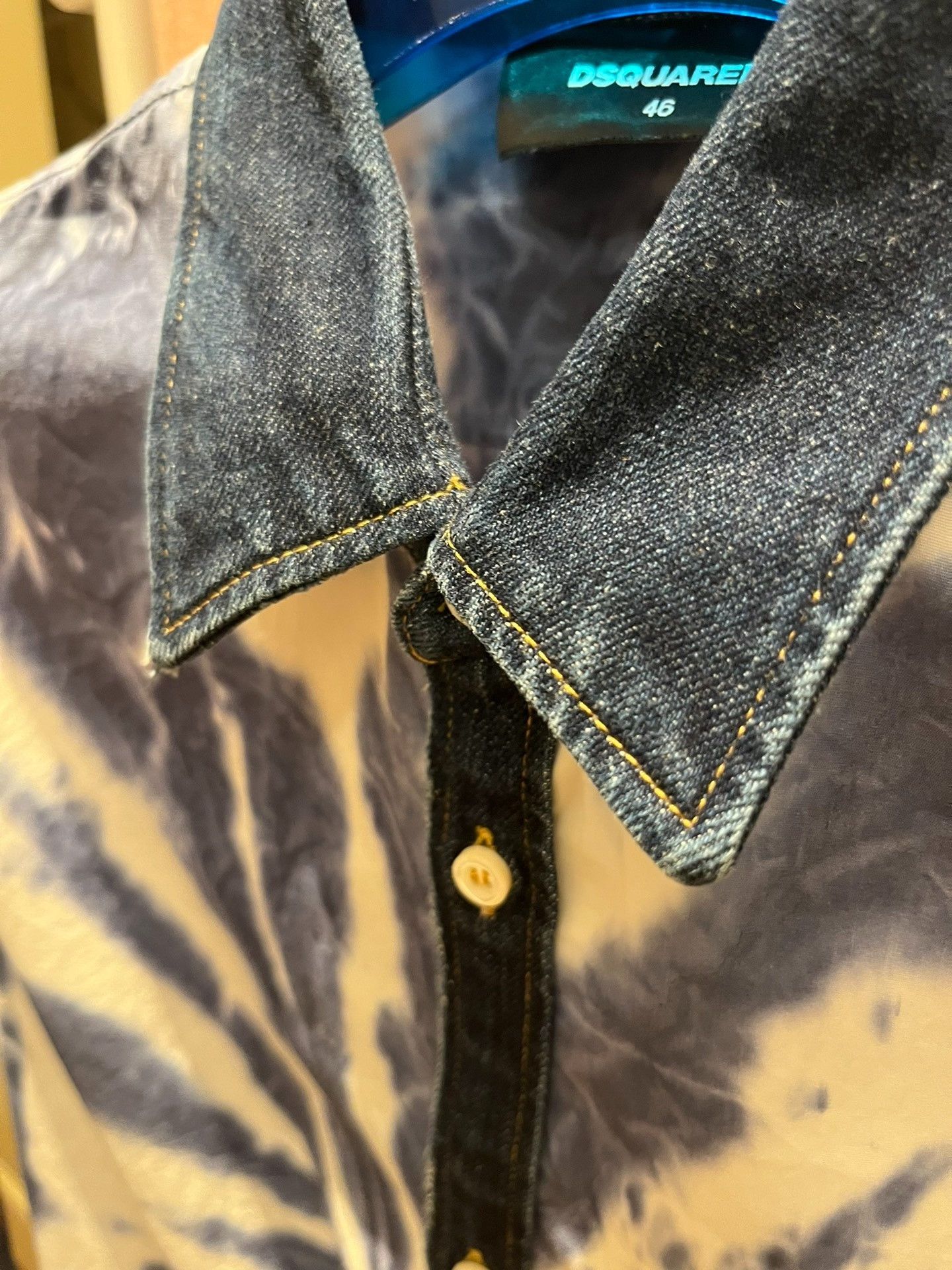 Dsquared2 Dsquared2 Blue Tie-Dye Shirt Size US S / EU 44-46 / 1 - 9 Thumbnail