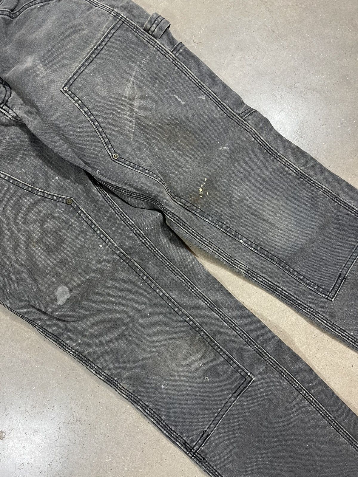 Carhartt Carhartt Slim Fit Double Knee Work Pants Faded Grey Size 32" / US 10 / IT 46 - 3 Thumbnail