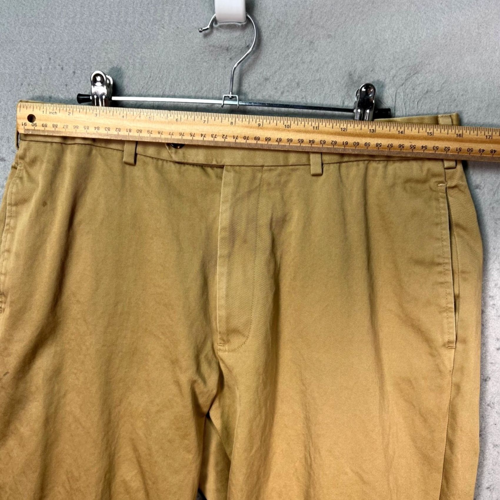 Brooks Brothers Brooks Brothers Country Club Mens Pants 34x30 Khaki 100% Cotton Chino Flat Front Beige Casual Business Slim Straight Earves? Size US 34 / EU 50 - 4 Thumbnail