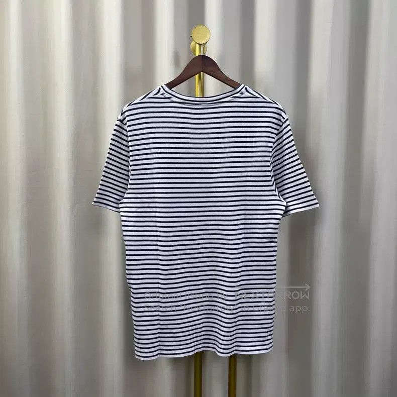Loewe Loewe Black and White Striped Logo Short-sleeve Size M / US 6-8 / IT 42-44 - 2 Thumbnail