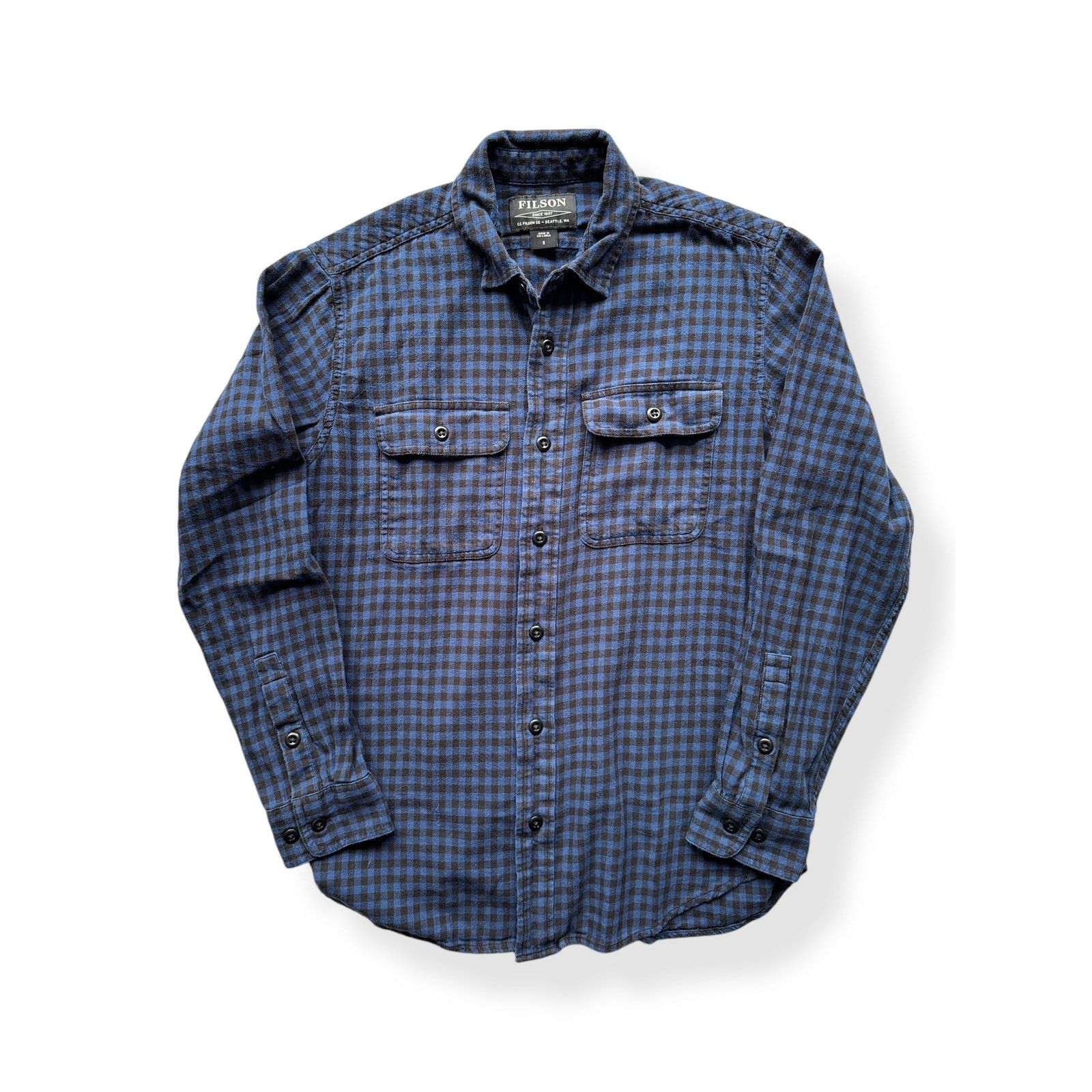 Filson Filson Blue Black Cotton Flannel Shirt SZ S Size US S / EU 44-46 / 1 - 1 Thumbnail
