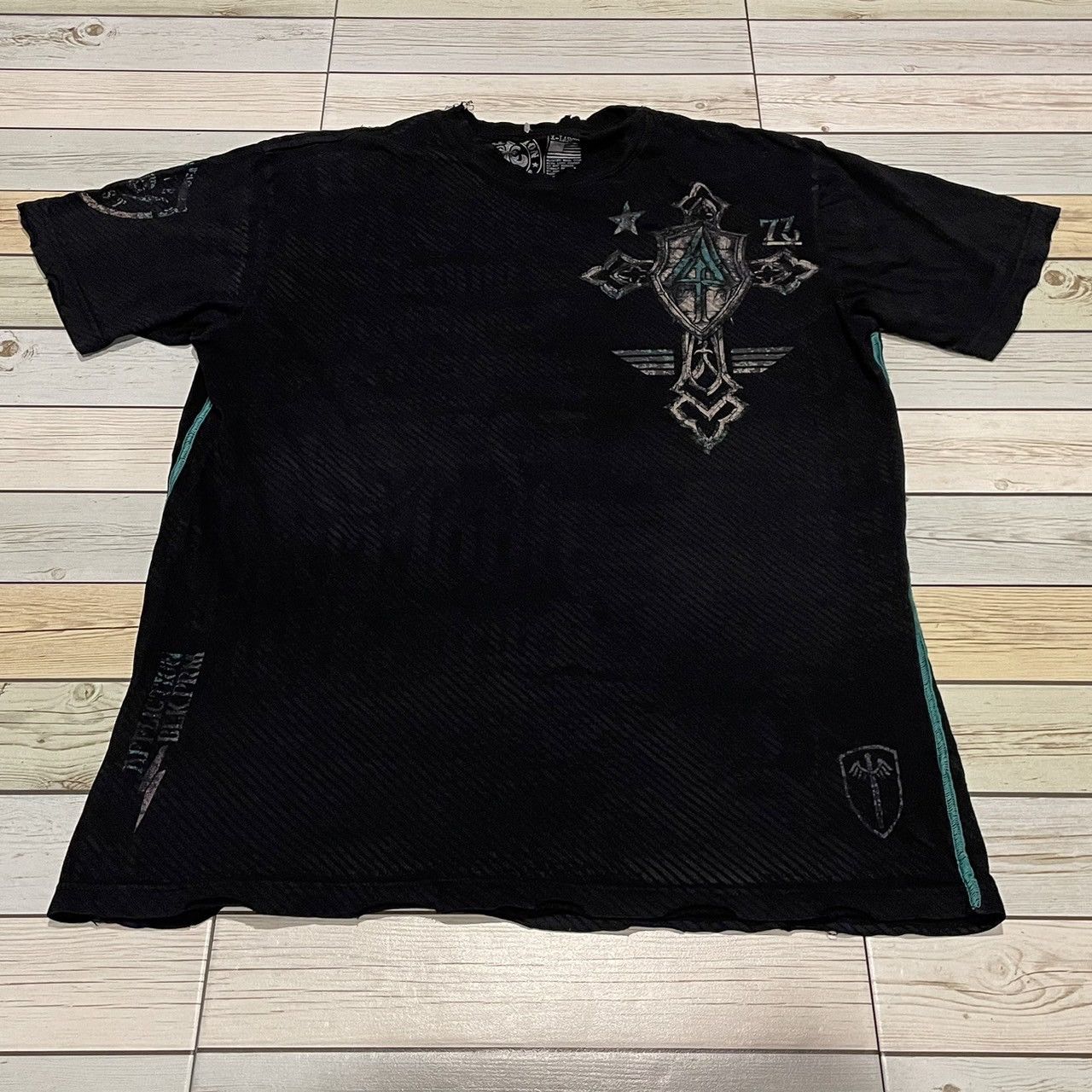 Affliction Rare Affliction Wings Cross Tee Y2K Style Size US XL / EU 56 / 4 - 1 Thumbnail