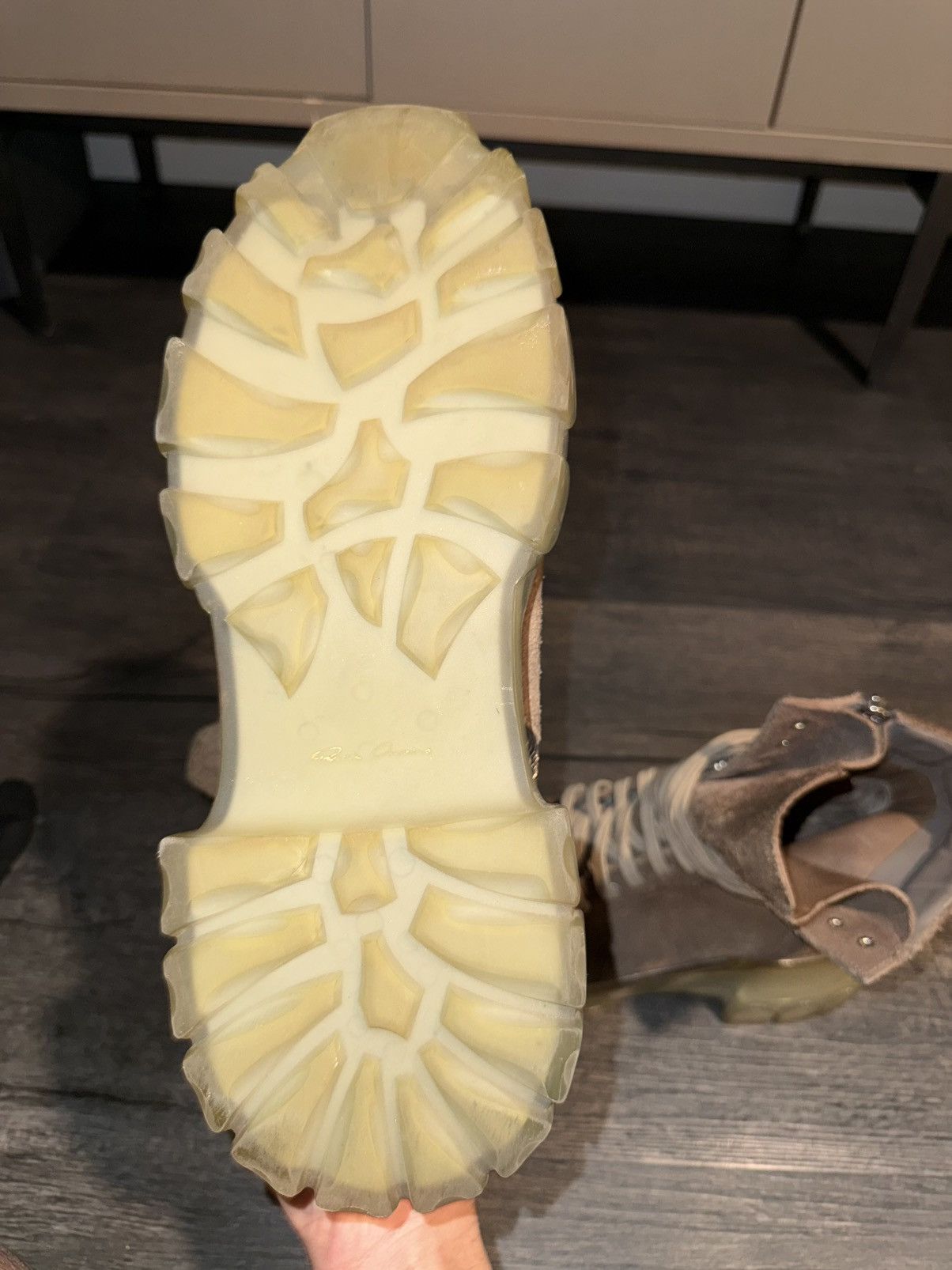 Rick Owens Rick Owens Lace-Up Bozo Tractor DUST/CLEAR Size US 11 / EU 44 - 6 Thumbnail