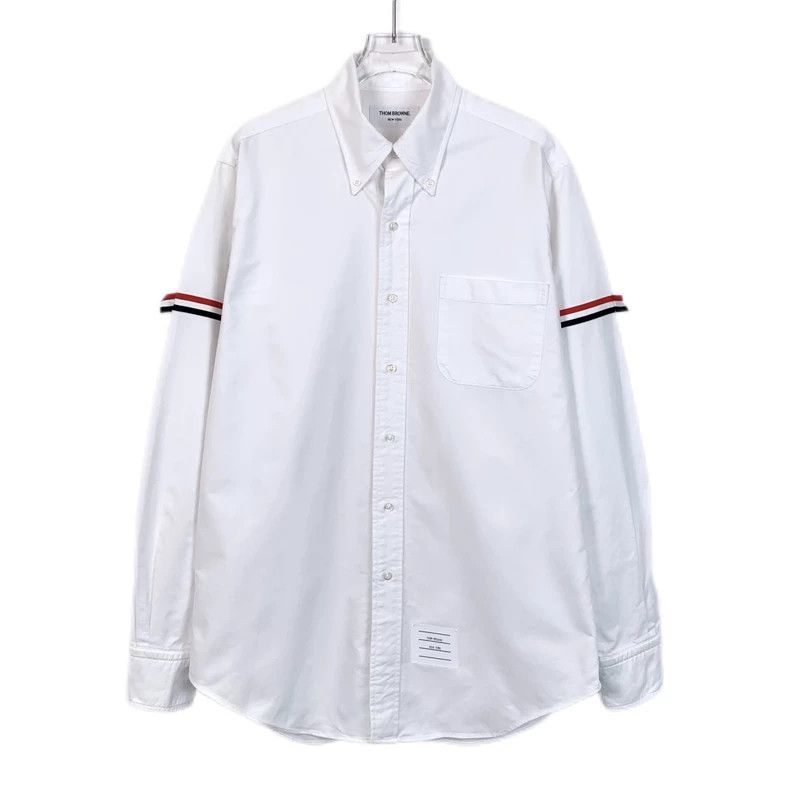Thom Browne Thom Browne Classic Long Sleeve Shirt with Stripes - dmc Size US L / EU 52-54 / 3 - 1 Thumbnail