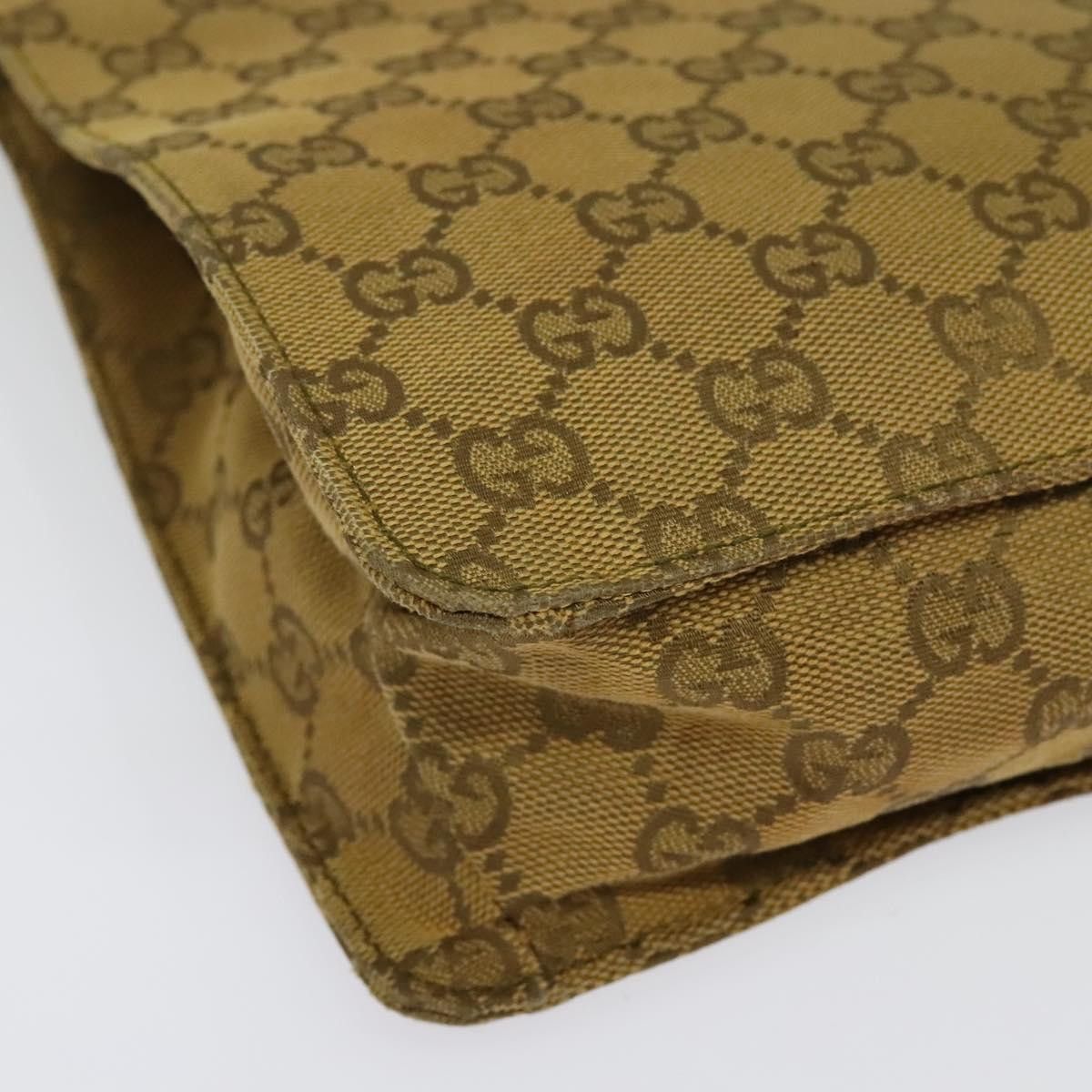 Gucci GUCCI GG Canvas Shoulder Bag Beige Gold Size ONE SIZE - 12 Thumbnail