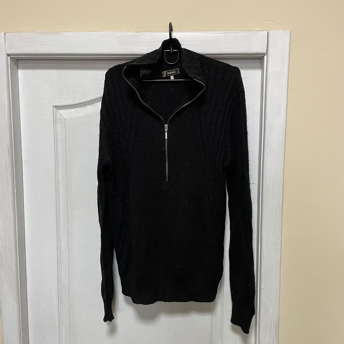 Japanese Brand × Vintage 💥 Versace 90s cardigan opium Medusa Knit Sweater Jumper Size US L / EU 52-54 / 3 - 1 Thumbnail