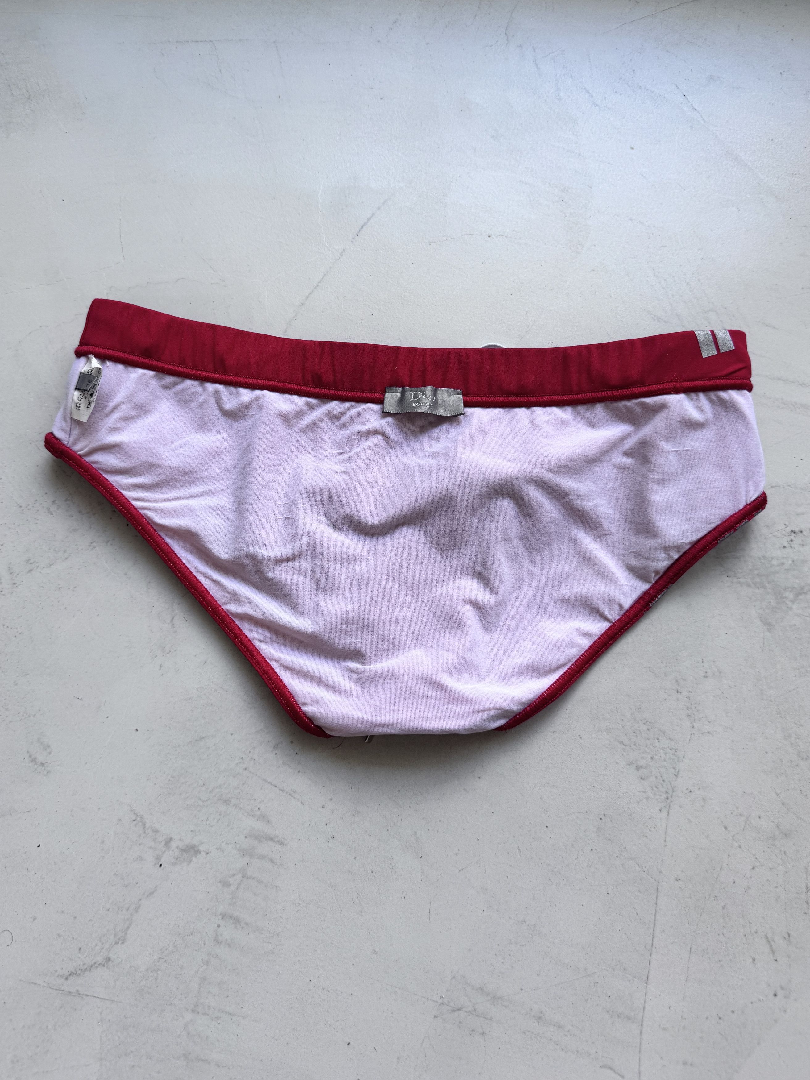 Dior Dior Homme Red with Silver Geometric Print Swim Brief Slip Size US 30 / EU 46 - 7 Thumbnail
