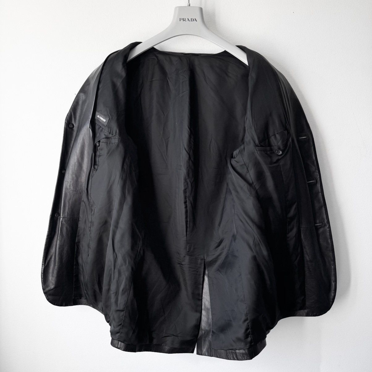 Jil Sander Jil Sander 2000’s Black Lamb Leather Blazer Jacket Size US M / EU 48-50 / 2 - 8 Thumbnail