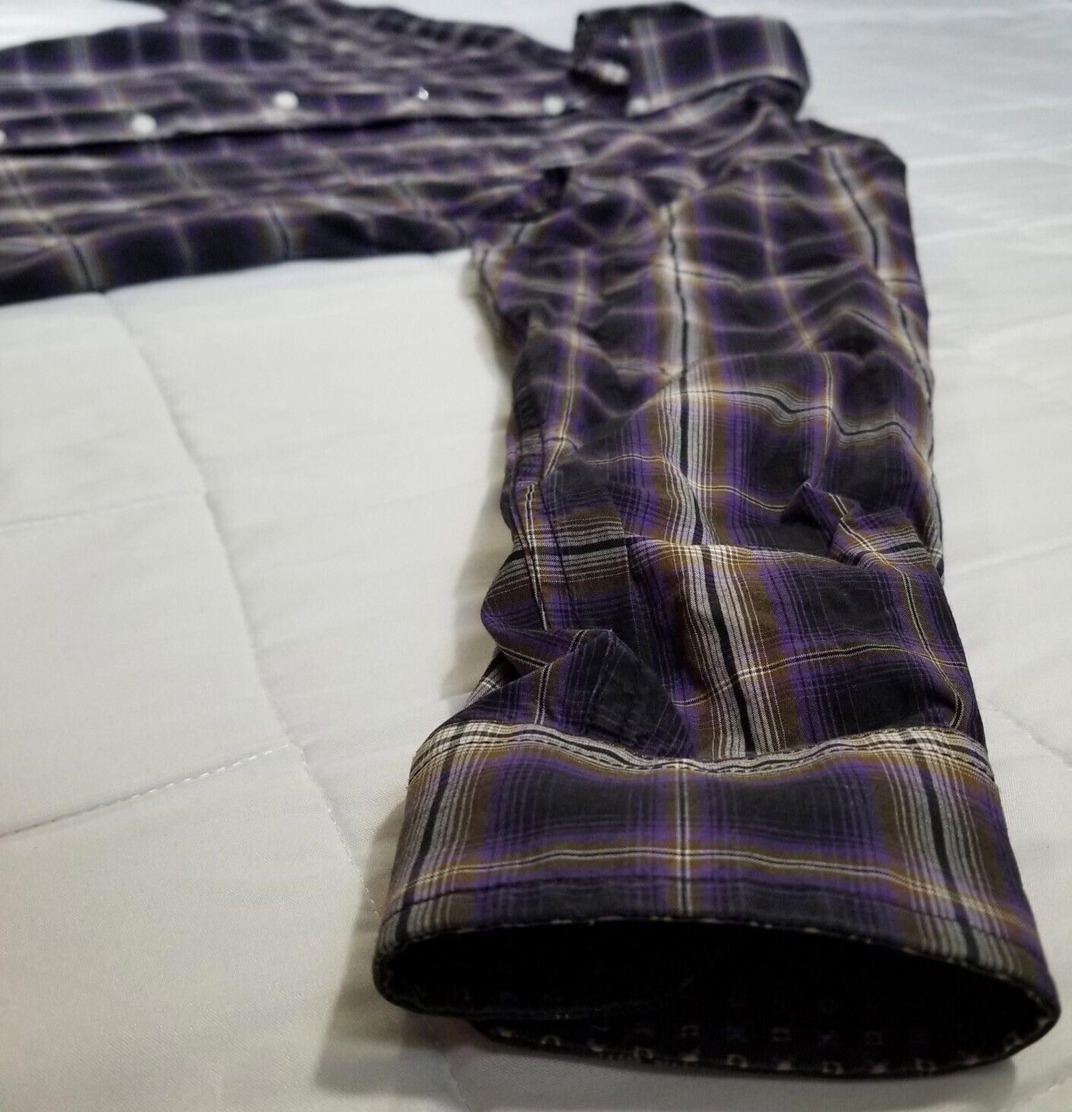 CINCH Cinch Small Purple Plaid Long Sleeve Button Down Size US S / EU 44-46 / 1 - 11 Thumbnail