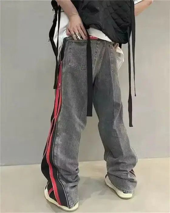 Japanese Brand Side Zipper Oversize Denim Pant Size US 32 / EU 48 - 3 Thumbnail