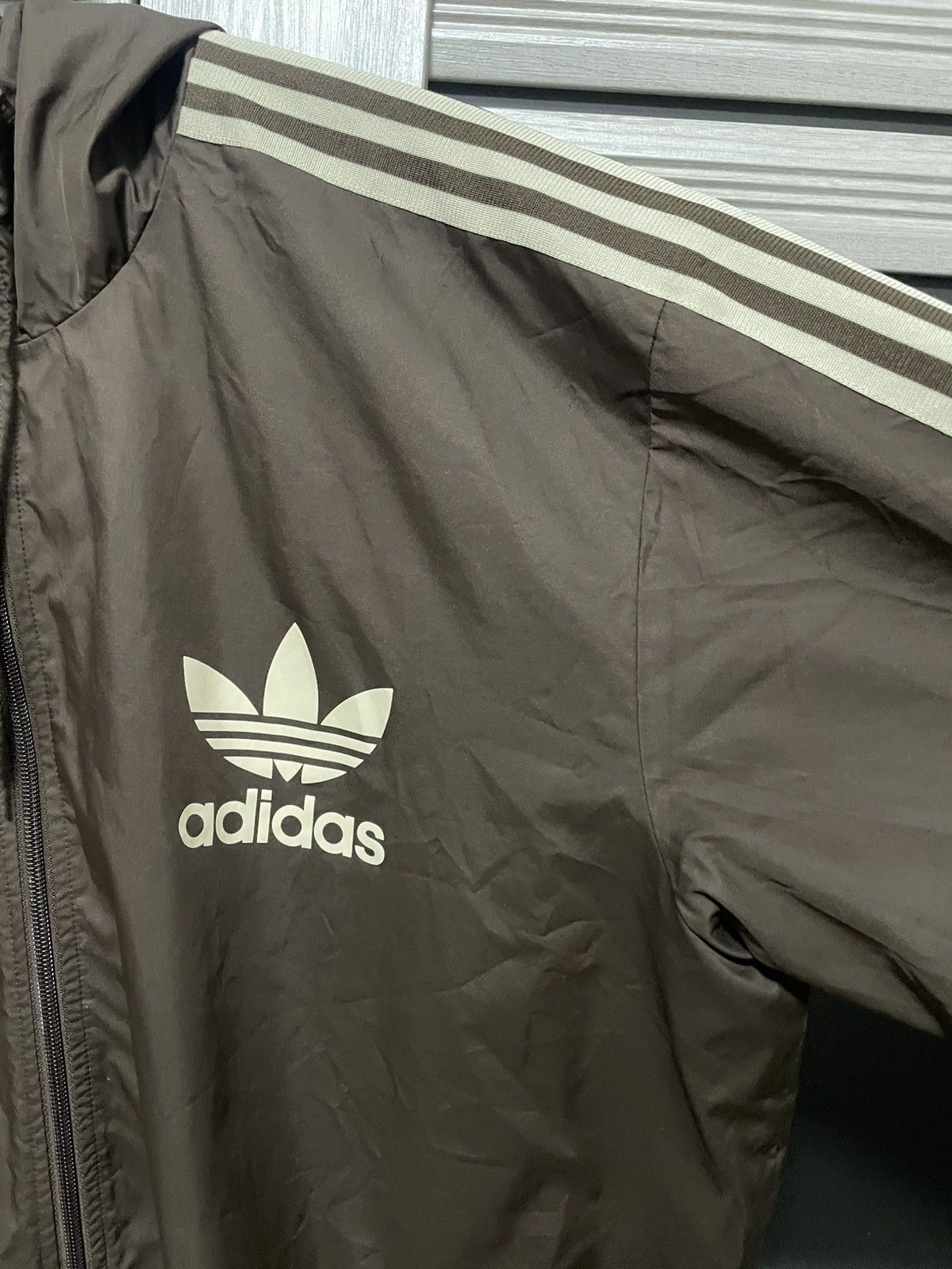Adidas × Vintage Vintage 2006 Adidas Nylon Windbreaker Brown Jacket Y2K Size US XL / EU 56 / 4 - 7 Thumbnail