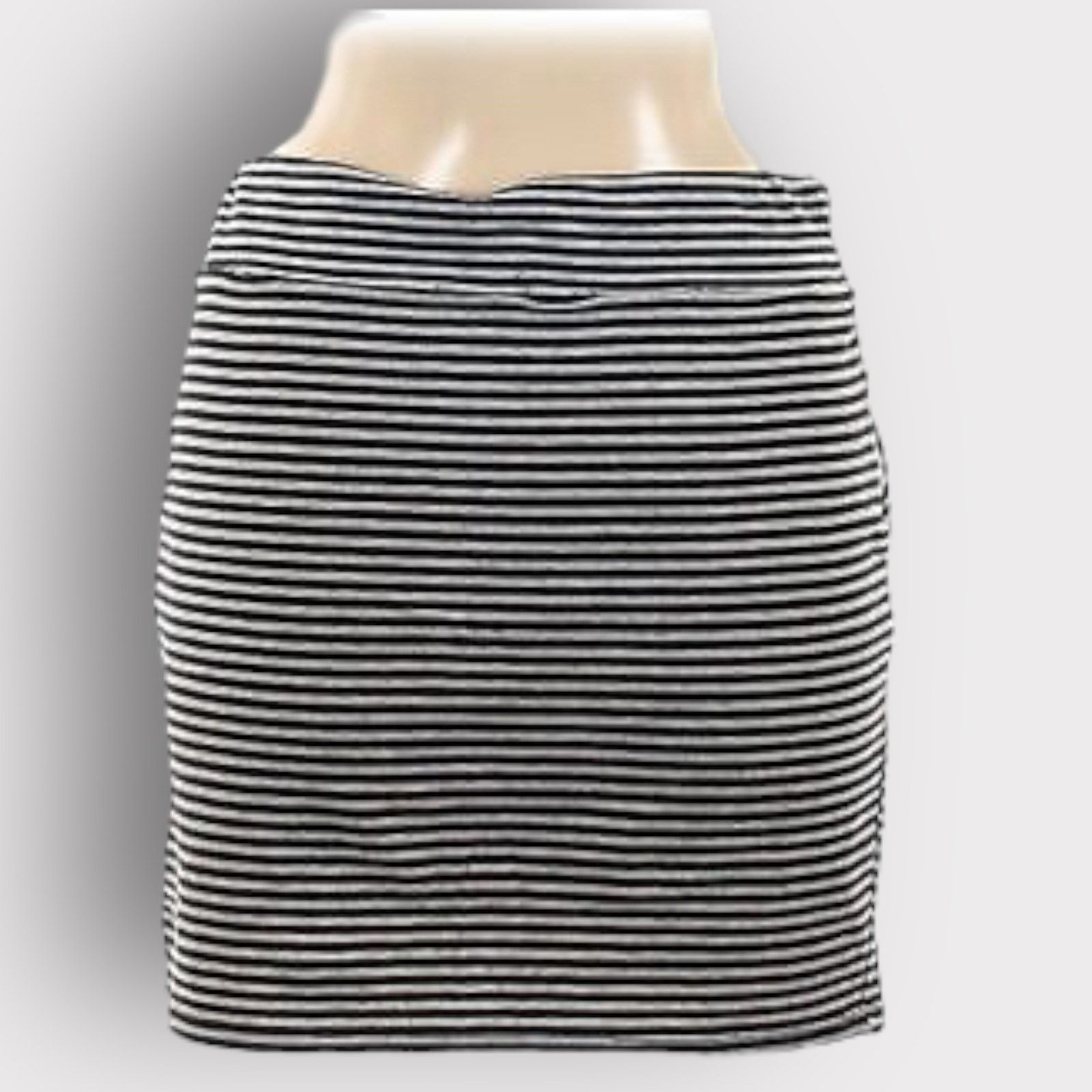 Vintage Xhilaration | Striped Mini Bodycon Skirt | Medium Size 30" / US 8 / IT 44 - 2 Thumbnail