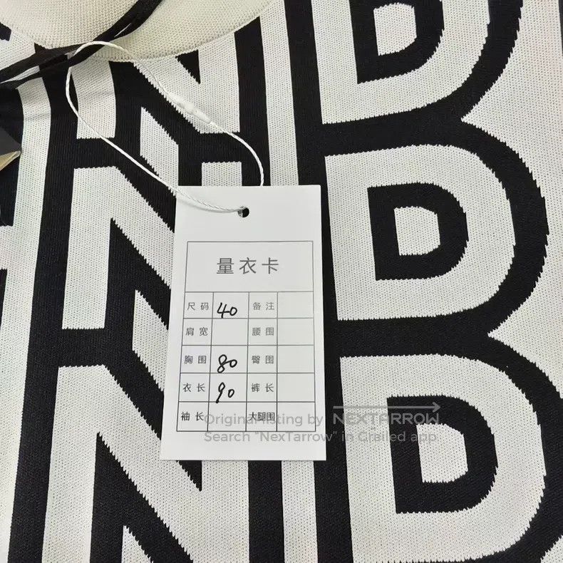 Fendi Fendi Black and white barrage all-over print knit dress Size XXS / US 00 / IT 34 - 5 Thumbnail