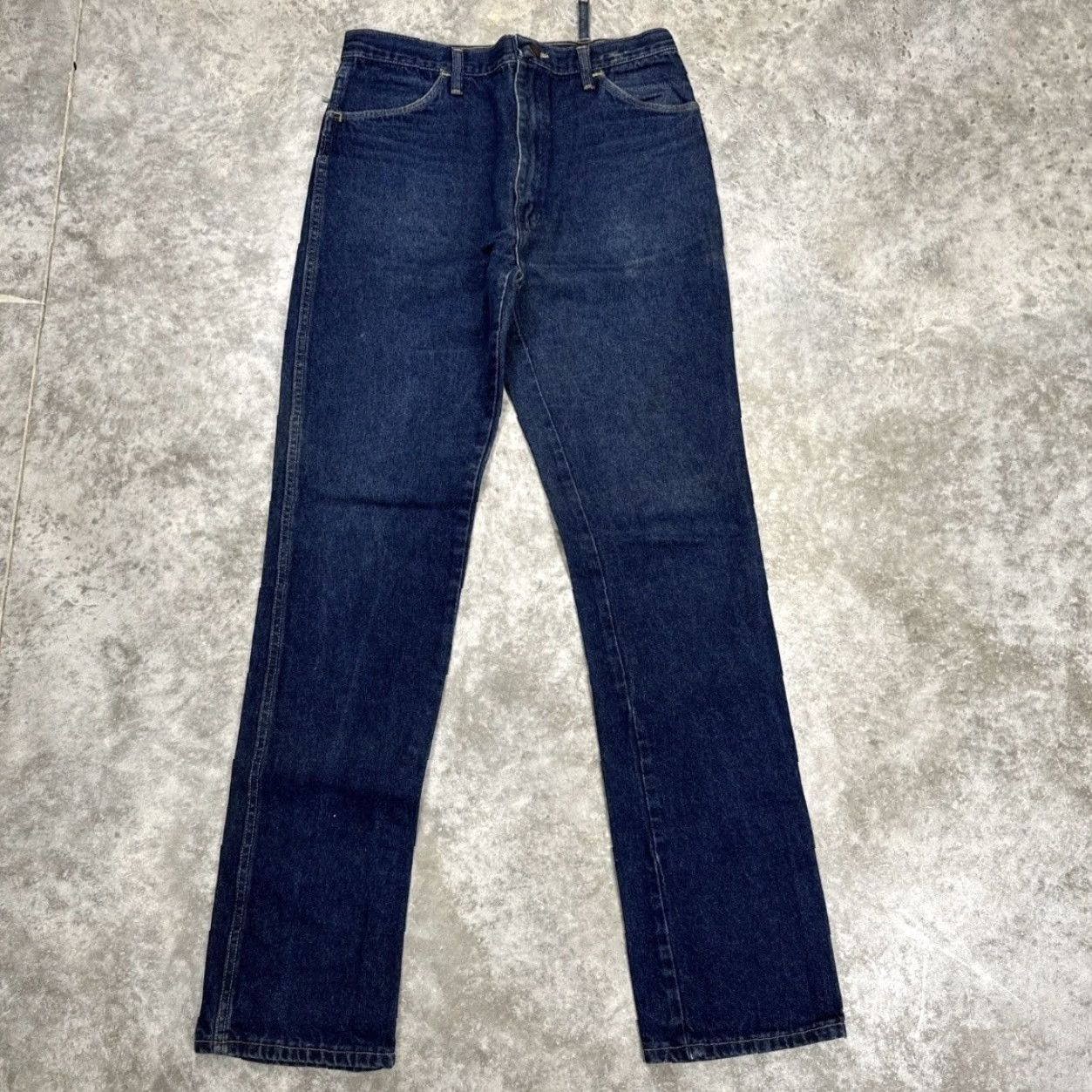 Denime VINTAGE Rustler Jeans Mens 34x36 Blue Straight Leg 90s Made USA Denim Classic Size US 34 / EU 50 - 3 Thumbnail