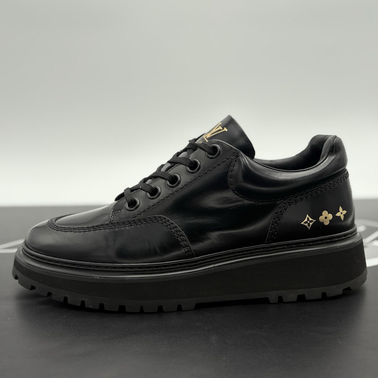 Louis Vuitton Louis Vuitton Leather Derby Sneaker ' Black ' | SUPER CLEAN! Size US 8 / EU 41 - 8 Thumbnail