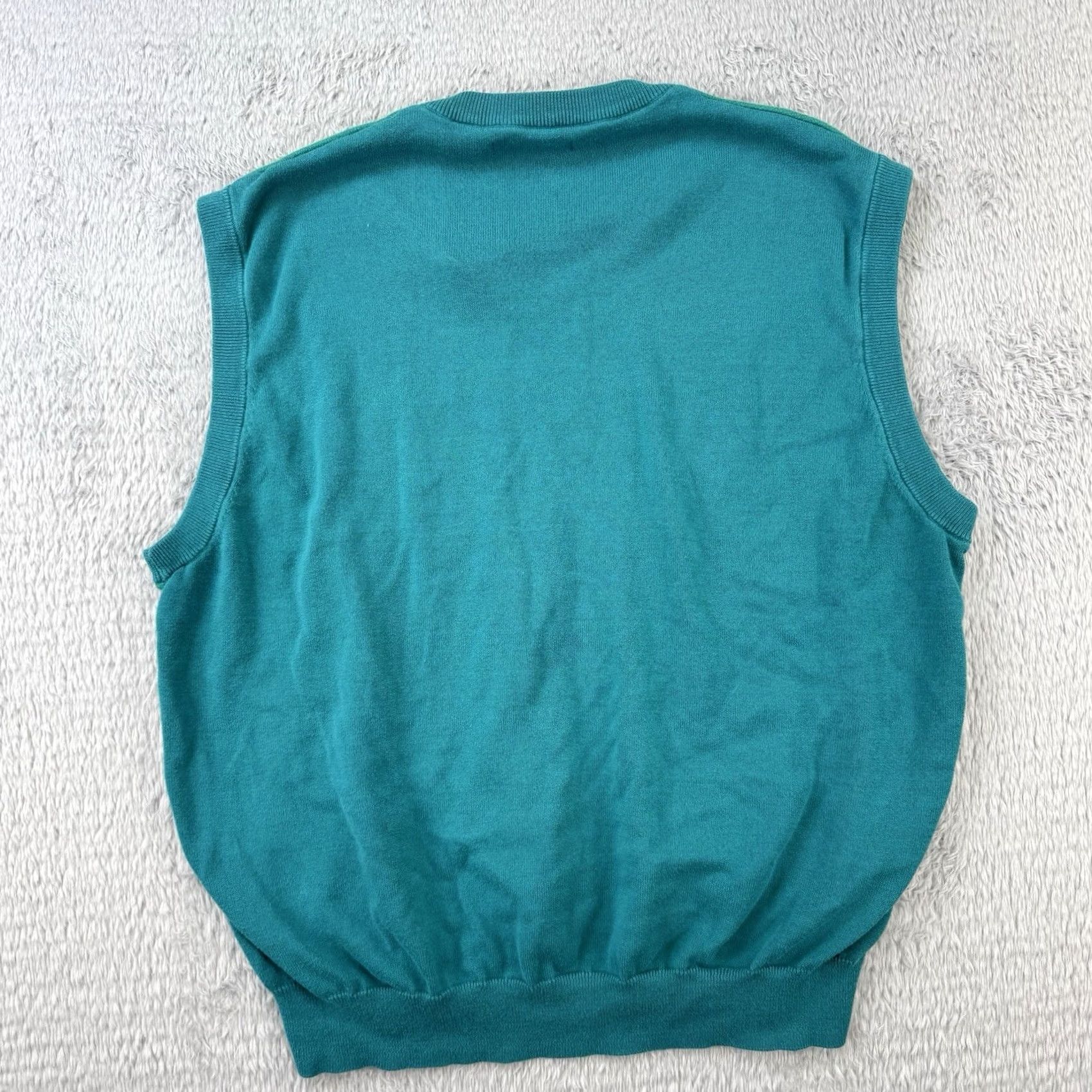 Vintage Jack Nicklaus Sweater Vest Mens Large Green Golf v neck Cotton Knit Preppy bear Size US L / EU 52-54 / 3 - 6 Thumbnail