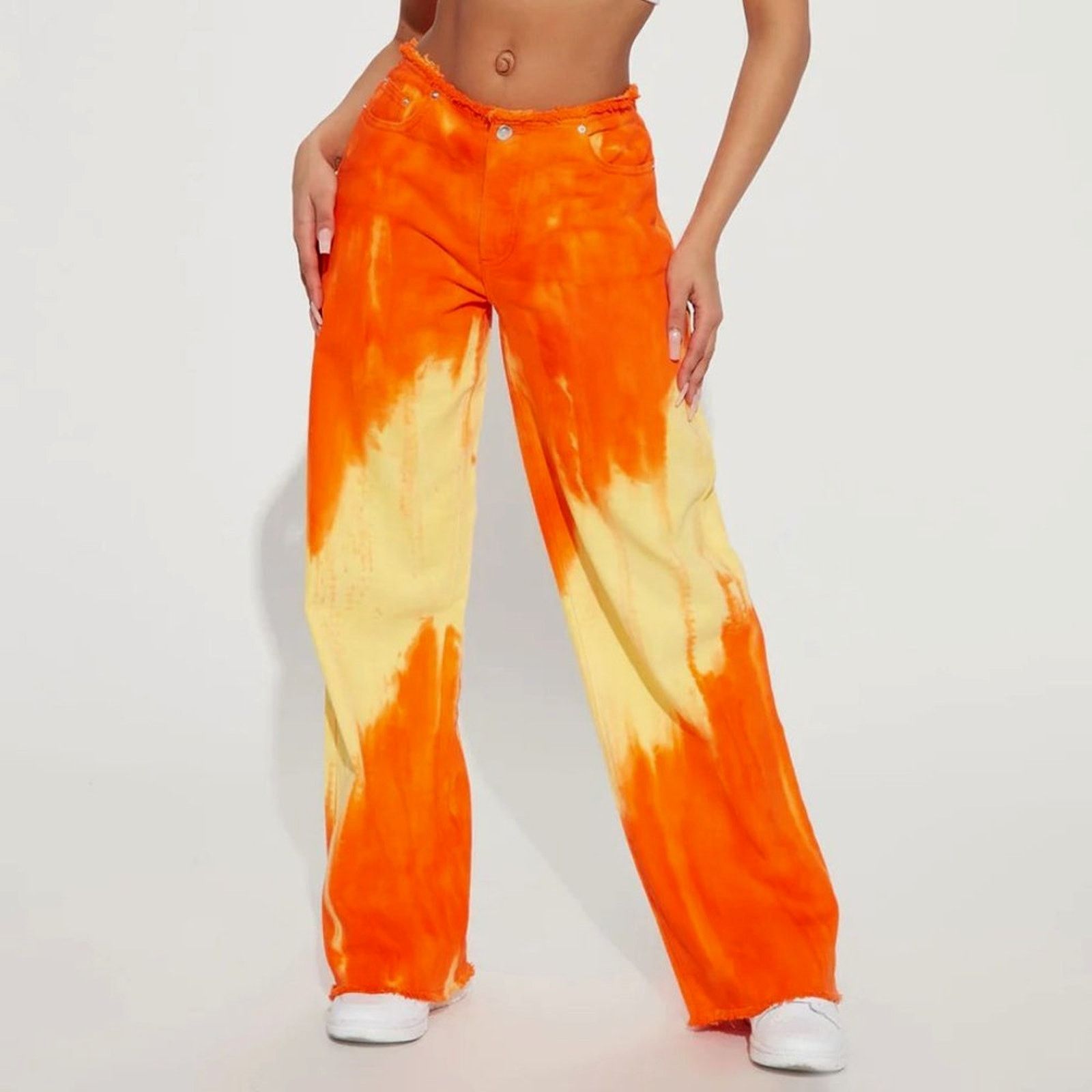 Other Sunset Dreams No Waistband Jeans Orange Jrs 9 = Womens 10 Size 32" / US 10 / IT 46 - 2 Thumbnail