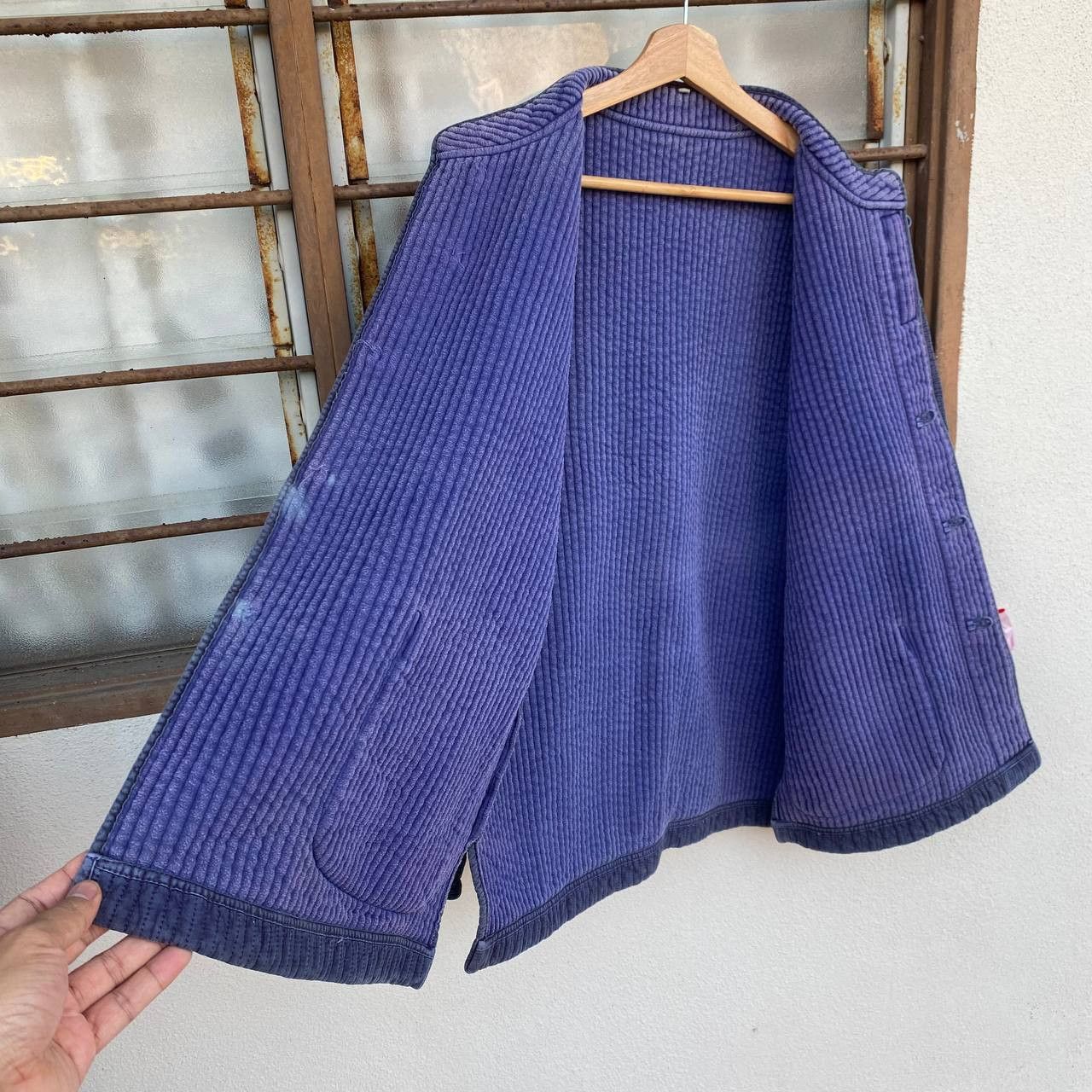 Japanese Brand 90s Vintage Japanese Indigo Blue Quilted KungFu Chore Jacket Size US L / EU 52-54 / 3 - 12 Thumbnail