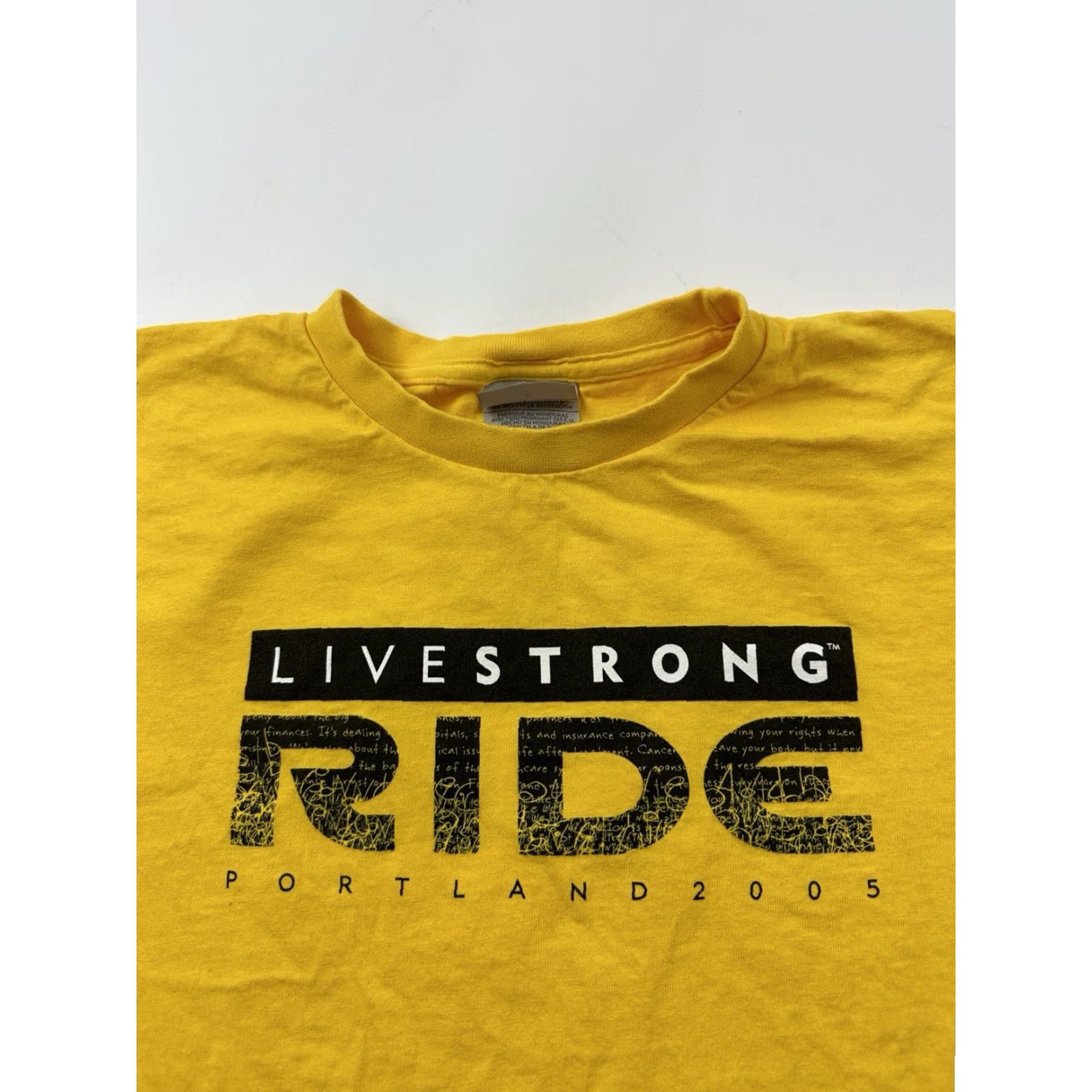 Nike Nike Shirt Mens L Yellow Short Sleeve Livestrong Cycling Portland 2005 Size US L / EU 52-54 / 3 - 3 Thumbnail