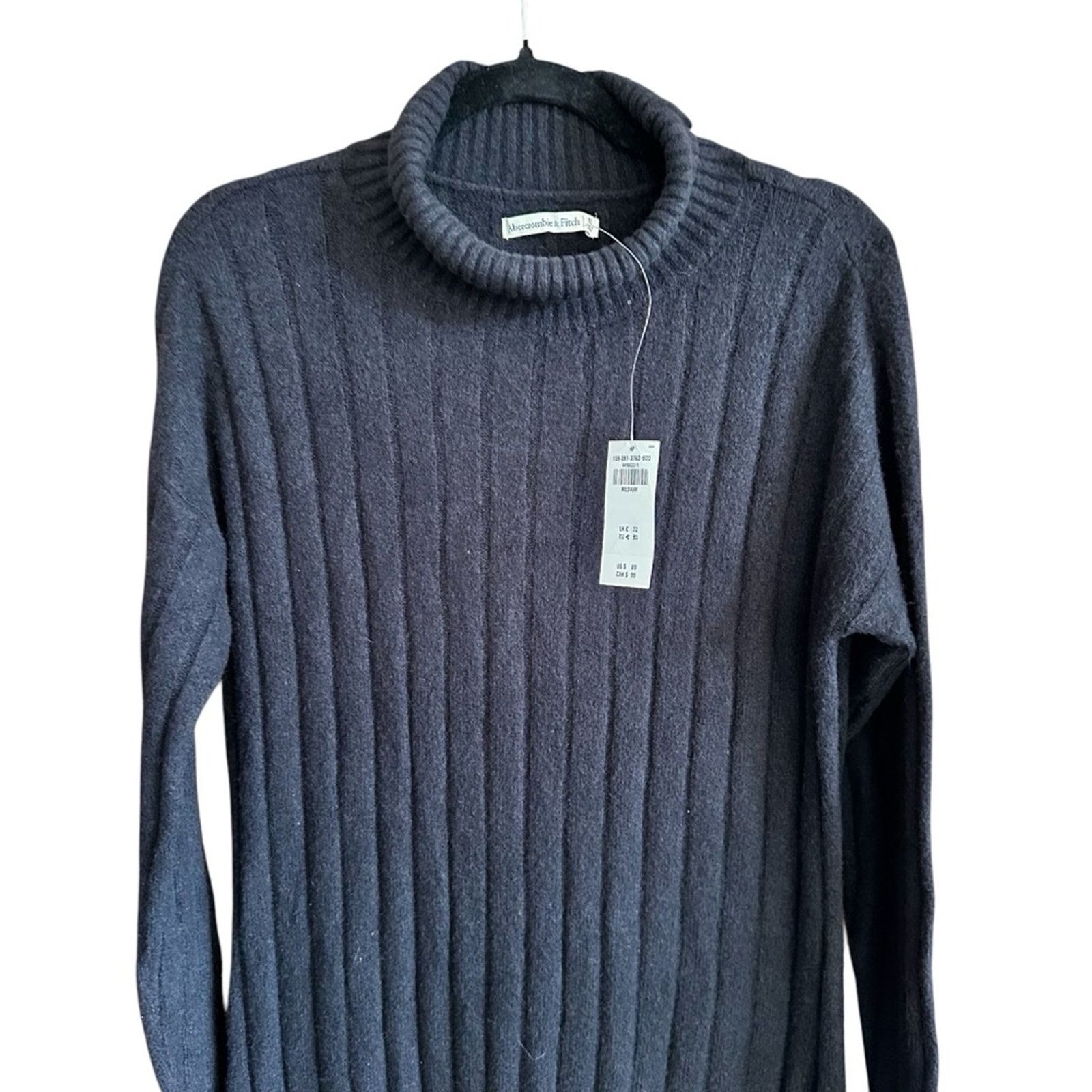 Abercrombie & Fitch NWT Abercrombie & Fitch Ribbed Turtleneck Midi Dress – Black Size M / US 6-8 / IT 42-44 - 3 Thumbnail
