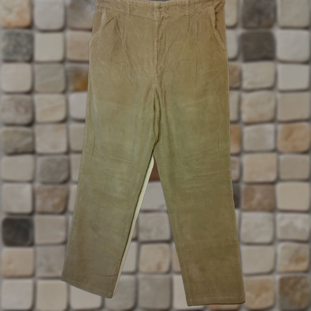 Eddie Bauer VINTAGE Eddie Bauer Corduroy Pants 42 Tall Men Dress Pants 42x35.5 Beige Corduroy Elastic Waist 38-42 Big & Tall Mens Size US 42 / EU 58 - 1 Thumbnail