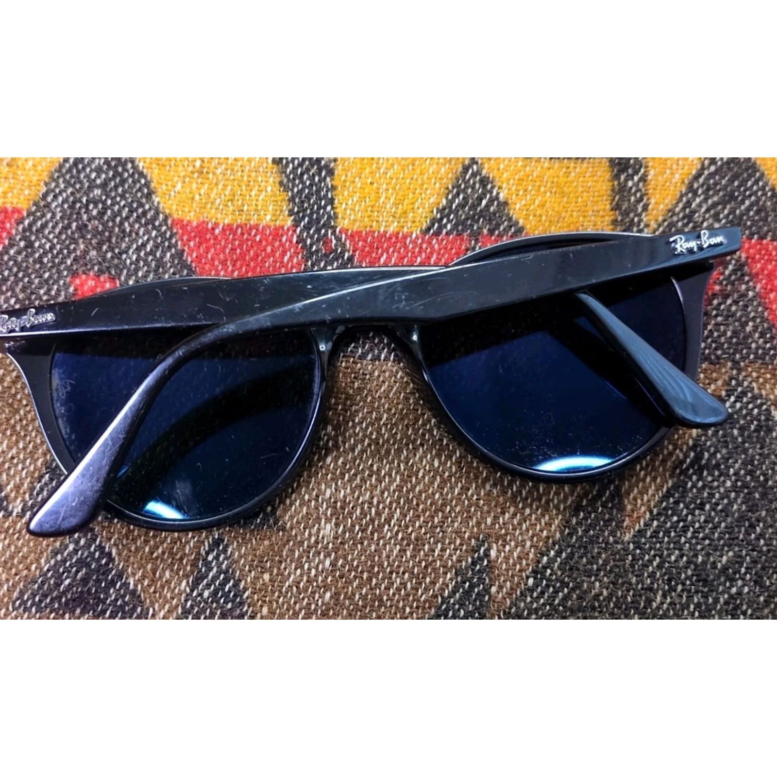 Vintage Ray-Ban Sunglasses RB4305 Havana Black Tortoise Shell Plastic Round Unisex Adults Made In Italy (Frames Only) Size ONE SIZE - 5 Thumbnail