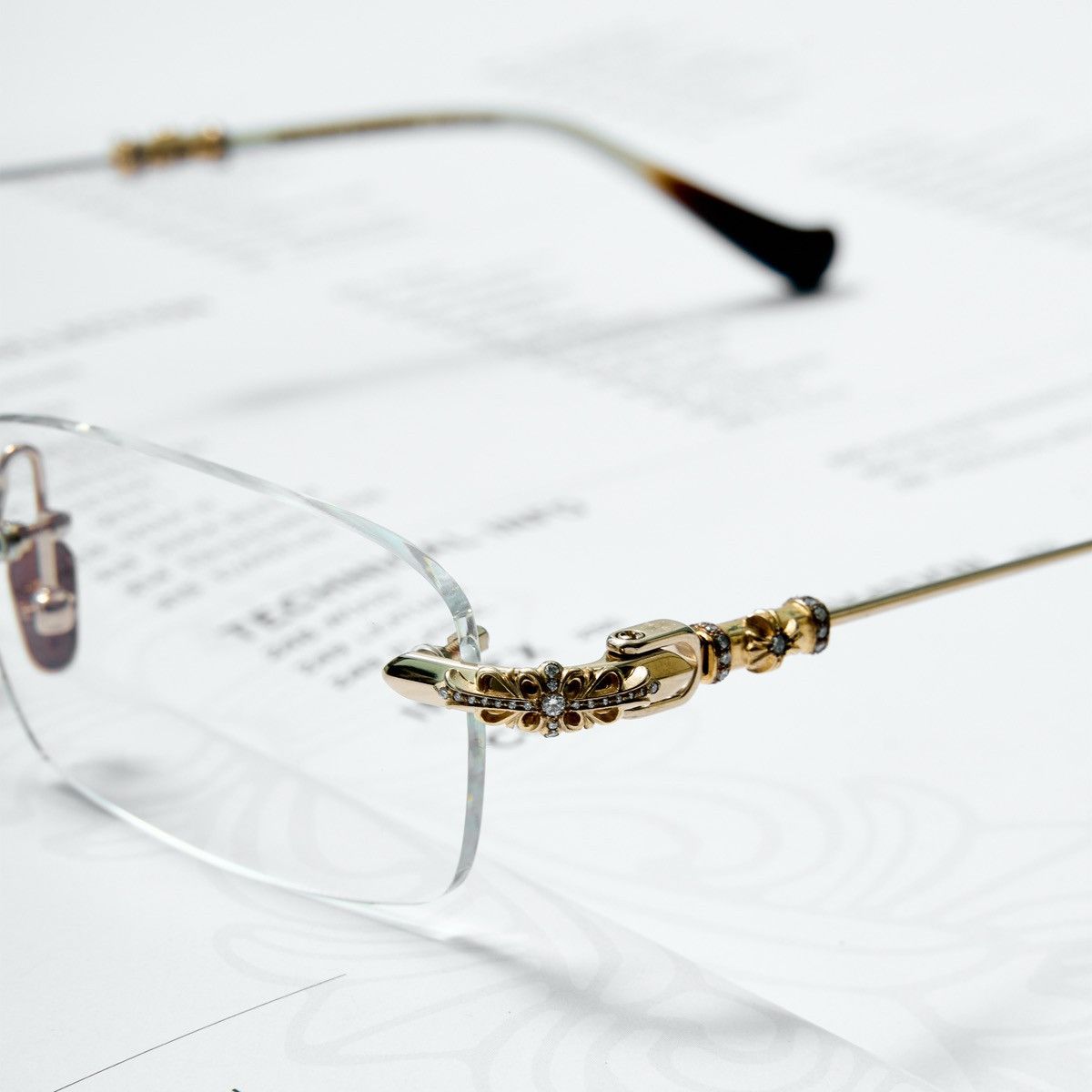 Chrome Hearts CHROME HEARTS PILLS III GP - BRB DIAMOND GLASSES 💎 Size ONE SIZE - 3 Thumbnail