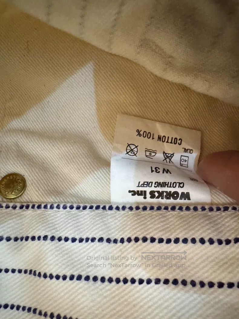 Iron Heart Iron Heart White Bleached Painter Pants Size US 31 - 4 Thumbnail