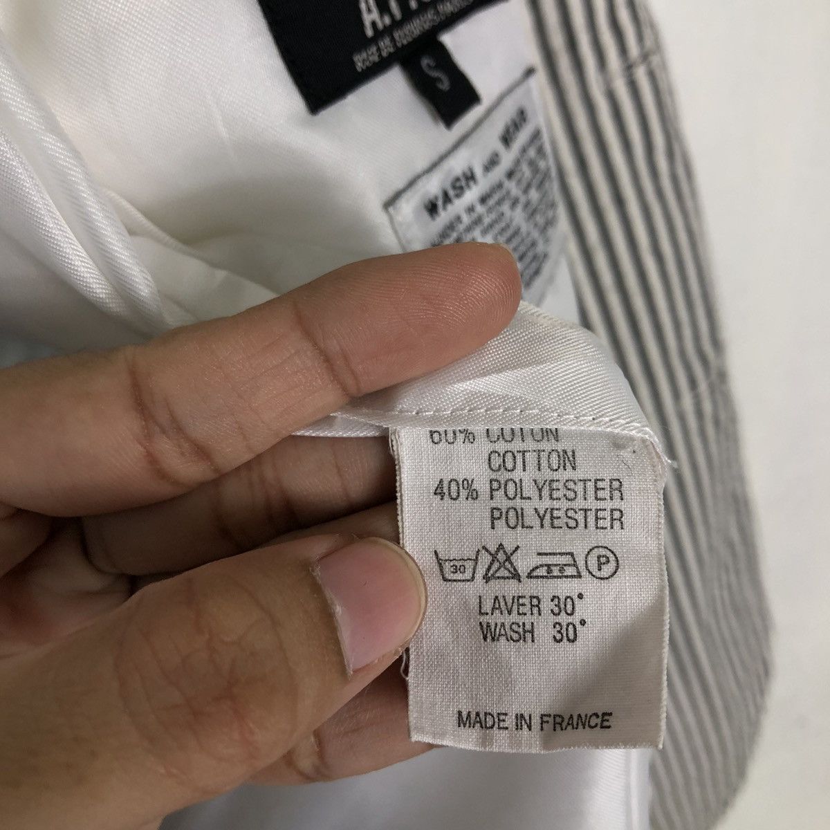 A.P.C. 🔥Hikory Chore Work Jacket A.P.C Issey Miyake Japan Size US S / EU 44-46 / 1 - 14 Thumbnail