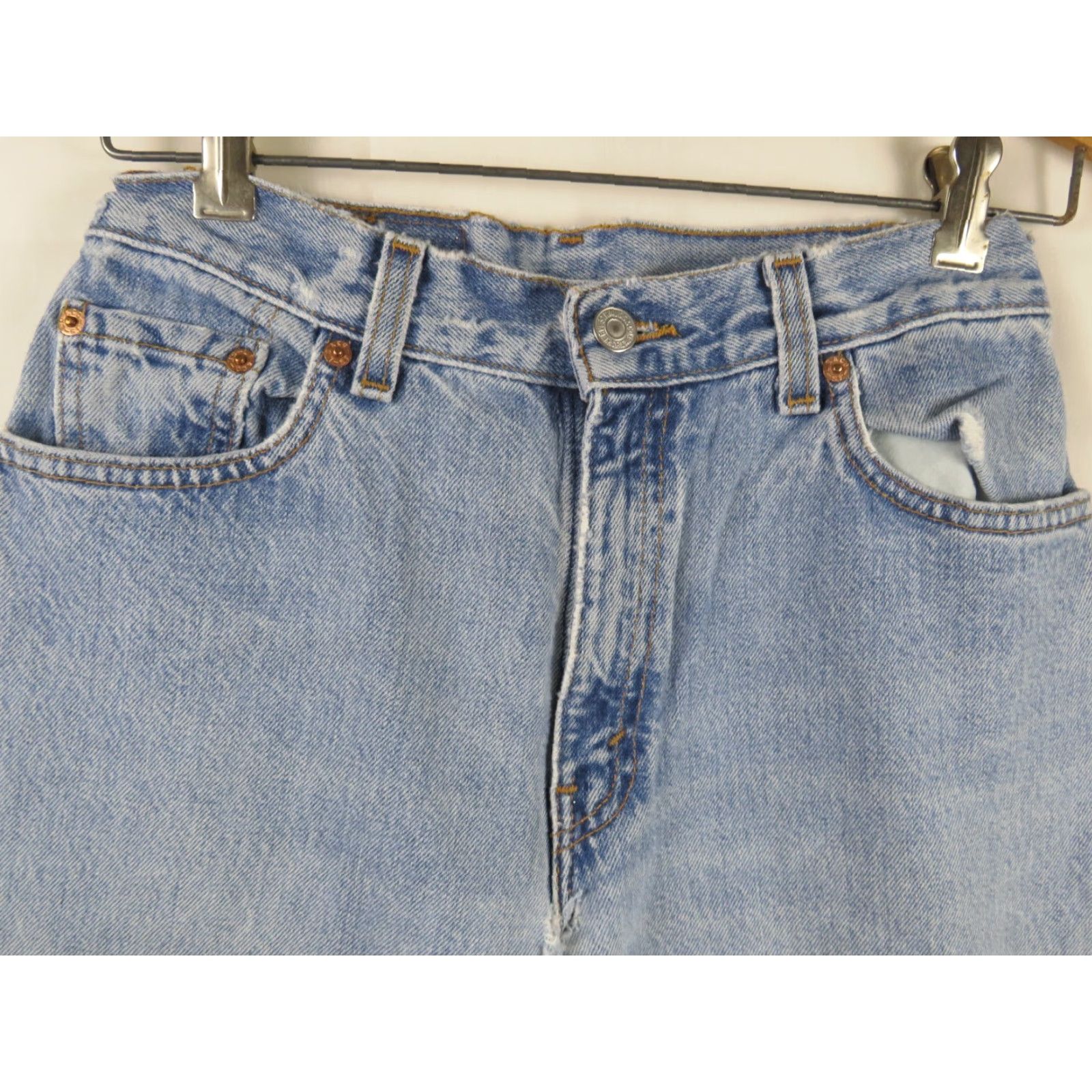 Levi's VINTAGE Levi's 550 Jeans 8 Miss R Denim Blue Bootcut 32 Inseam 28 Waist Men Size 28" / US 6 / IT 42 - 4 Thumbnail