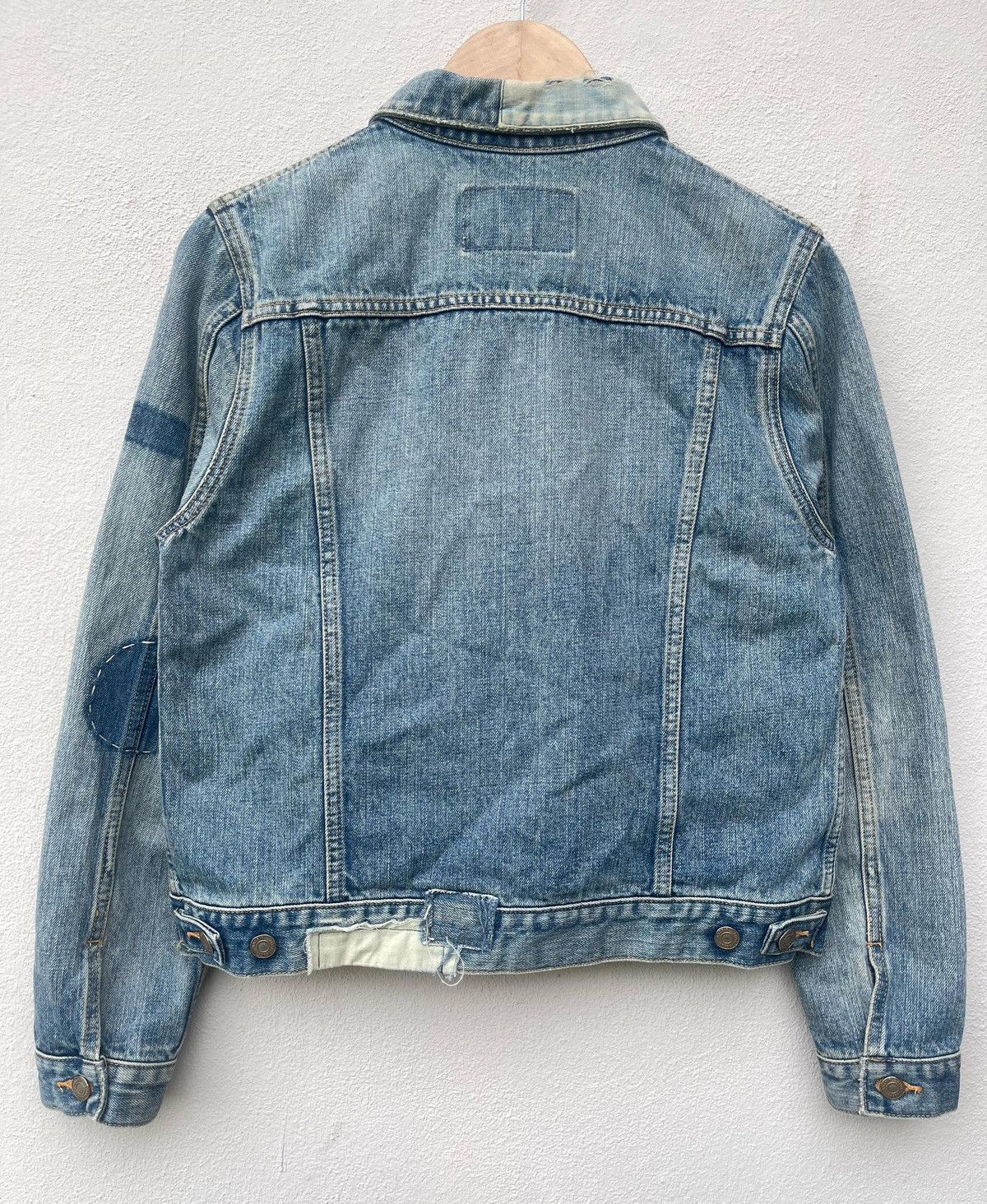 If Six Was Nine × Japanese Brand × Le Grande Bleu (L.G.B.) Ungrid Type-1 Trucker Boro Style Denim Jacket Size US M / EU 48-50 / 2 - 11 Thumbnail