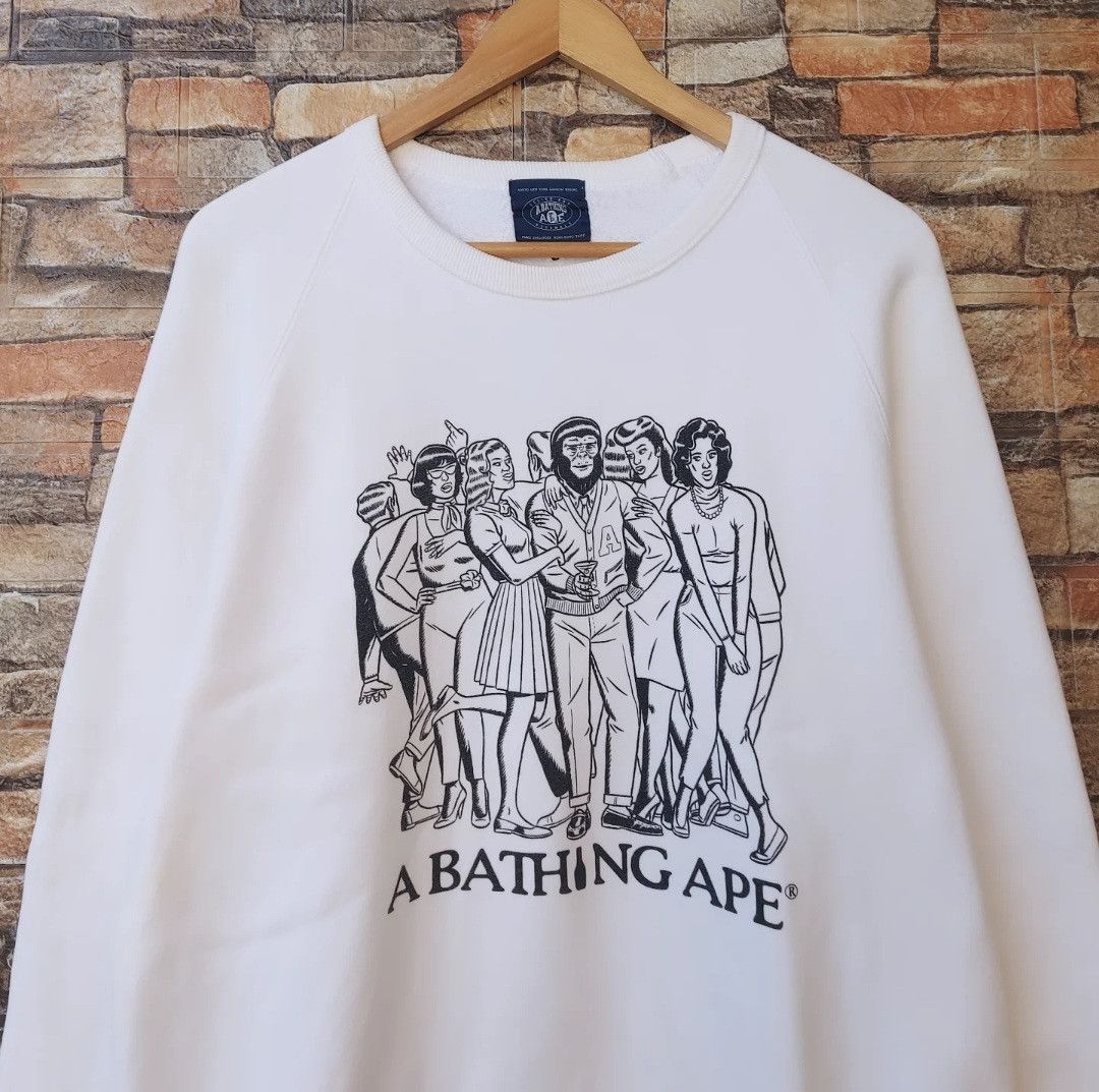 Bape × Vintage Vintage Bape Sweatshirt Size US M / EU 48-50 / 2 - 2 Thumbnail