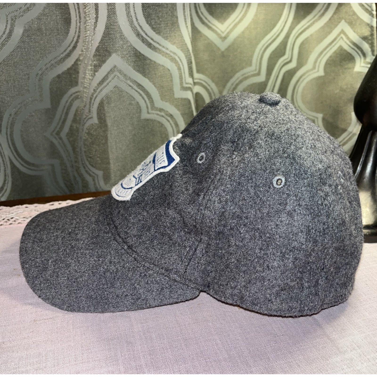 Vintage VINTAGE Aéropostale Men's Fitted Wool Baseball Cap L/XL Gray Blue Patch Summer Fall Casual Size ONE SIZE - 2 Thumbnail