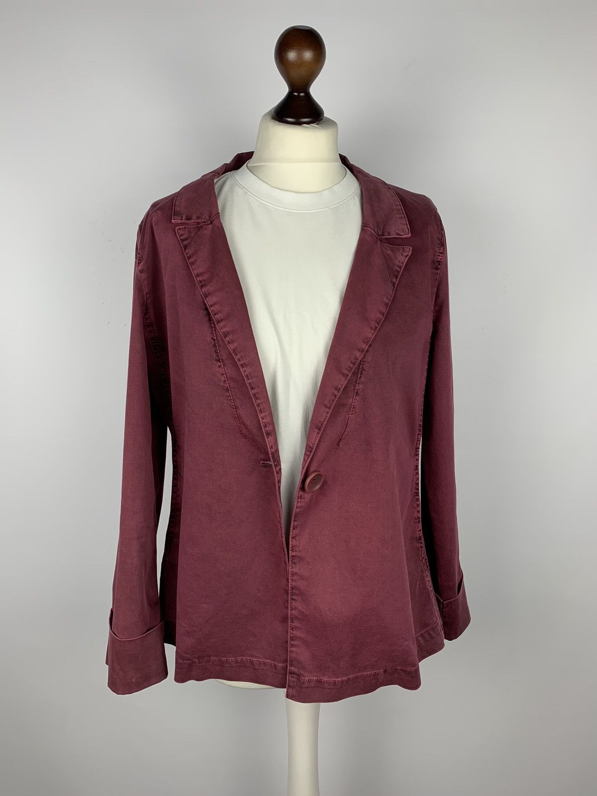 OSKA OSKA Avant Garde Blazer Jacket Size 3 Purple One Button Size ONE SIZE - 8 Thumbnail