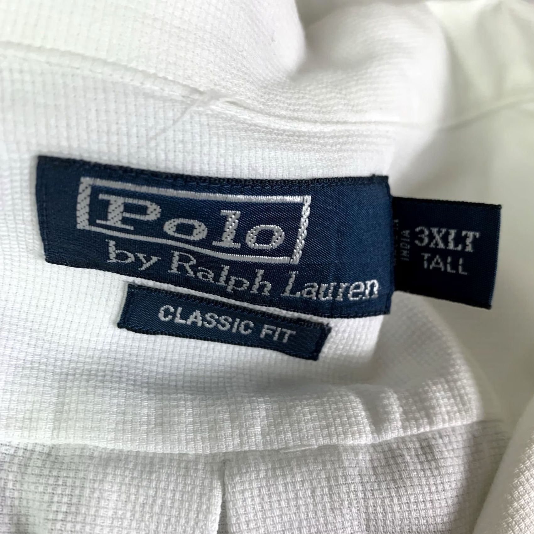 Polo Ralph Lauren VINTAGE Polo Ralph Lauren Button-Up Shirt Mens 3XLT White Short Sleeve Loop Collar Shirt Bed/Solid Pattern Mens Size US XXL / EU 58 / 5 - 3 Thumbnail