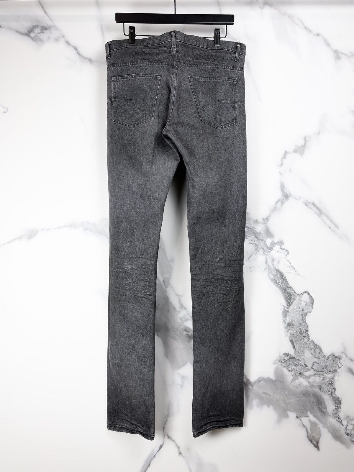 Dior × Hedi Slimane SS05 Dior Homme Beck Glitter Wax Coated Whisker Denim Jeans Size US 32 / EU 48 - 4 Thumbnail