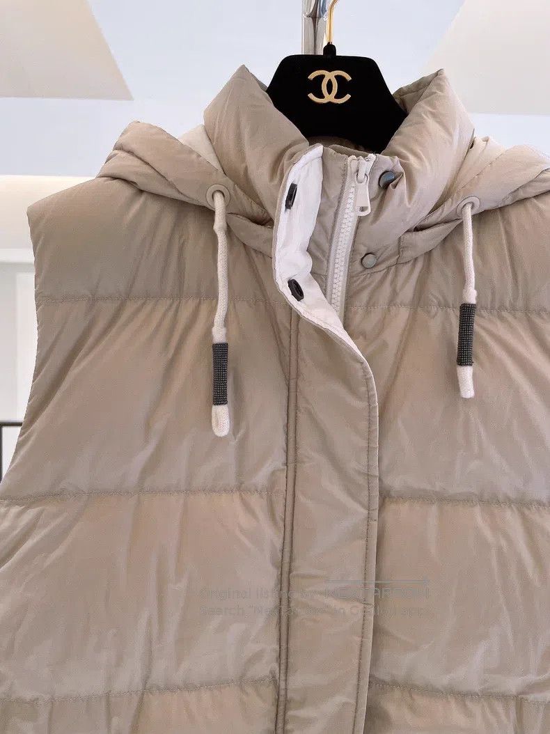 Brunello Cucinelli Brunello Cucinelli Pearl Decorated Long Quilted Vest Size XS / US 0-2 / IT 36-38 - 3 Thumbnail