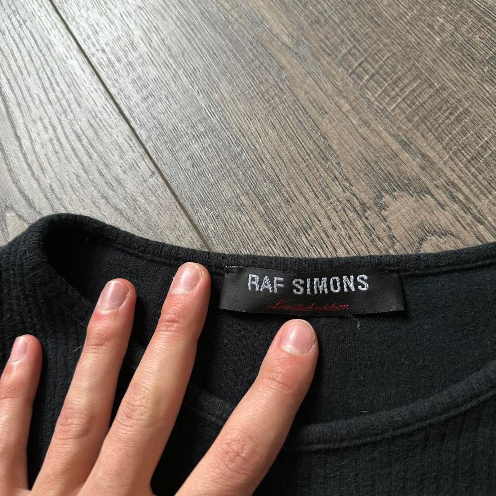 Raf Simons × Vintage Vintage SS03 RAF Simmons Black Longsleeve Thermal Shirt Size US S / EU 44-46 / 1 - 6 Thumbnail