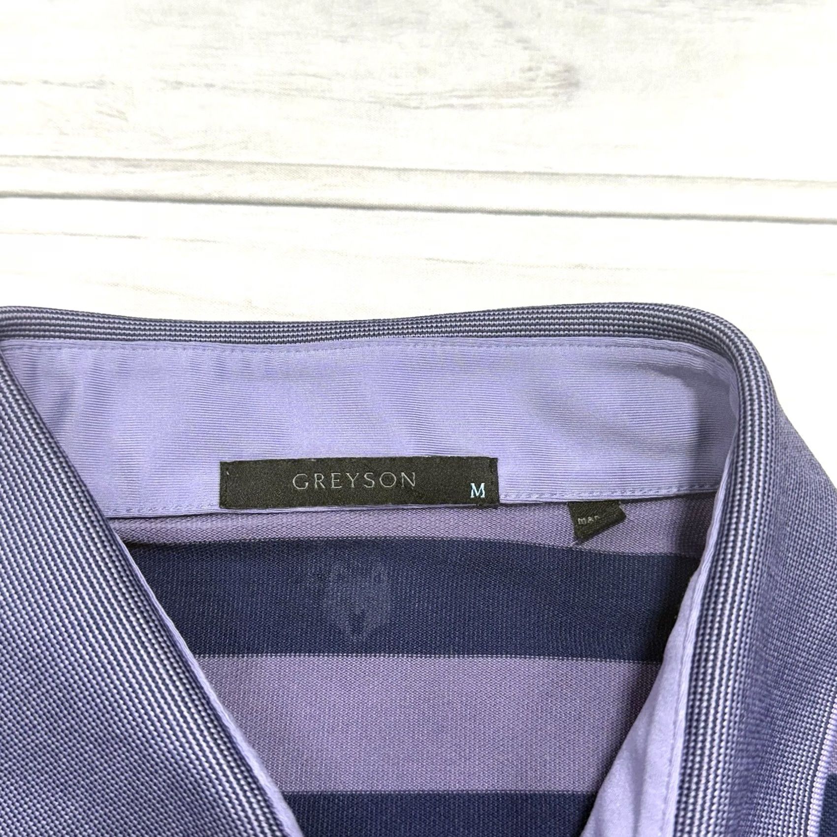 Vintage Greyson Polo Shirt Mens M Purple Striped Wolf Logo Golf Lightweight Stretch Shirt Mens M Purple Striped Wolf Logo Golf Lightweight Stretch Size US M / EU 48-50 / 2 - 4 Thumbnail