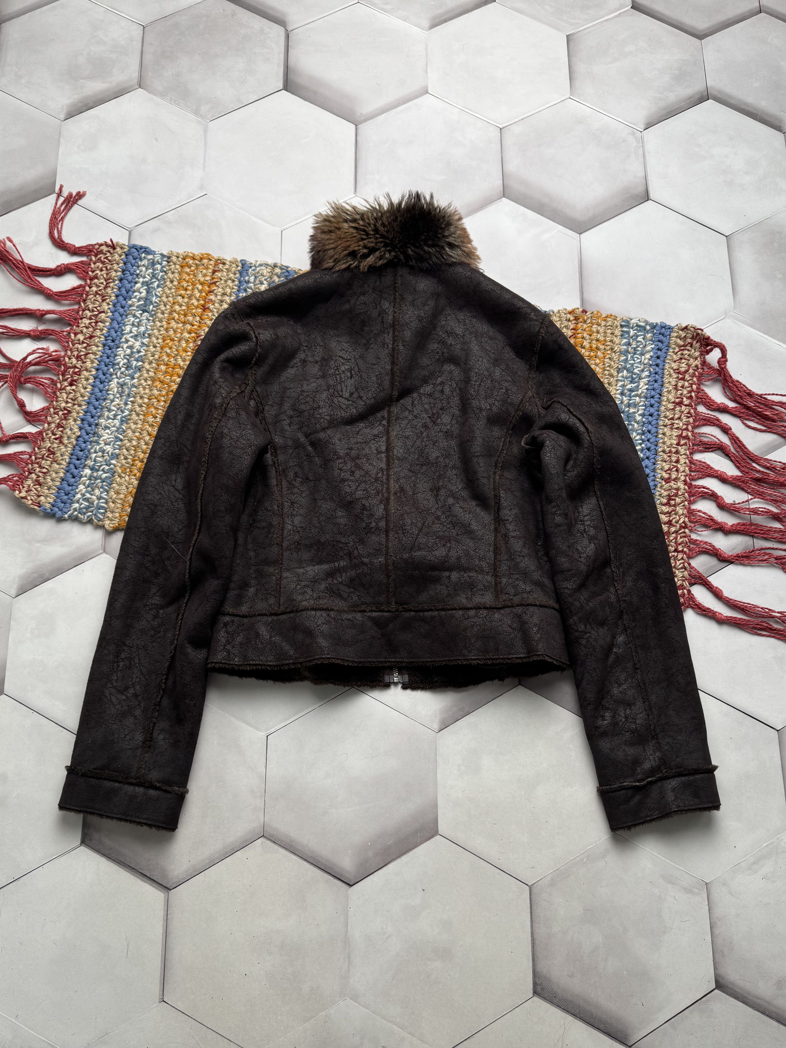 Vintage Vintage Cropped Faux Fur Jacket (E4) Size M / US 6-8 / IT 42-44 - 5 Thumbnail
