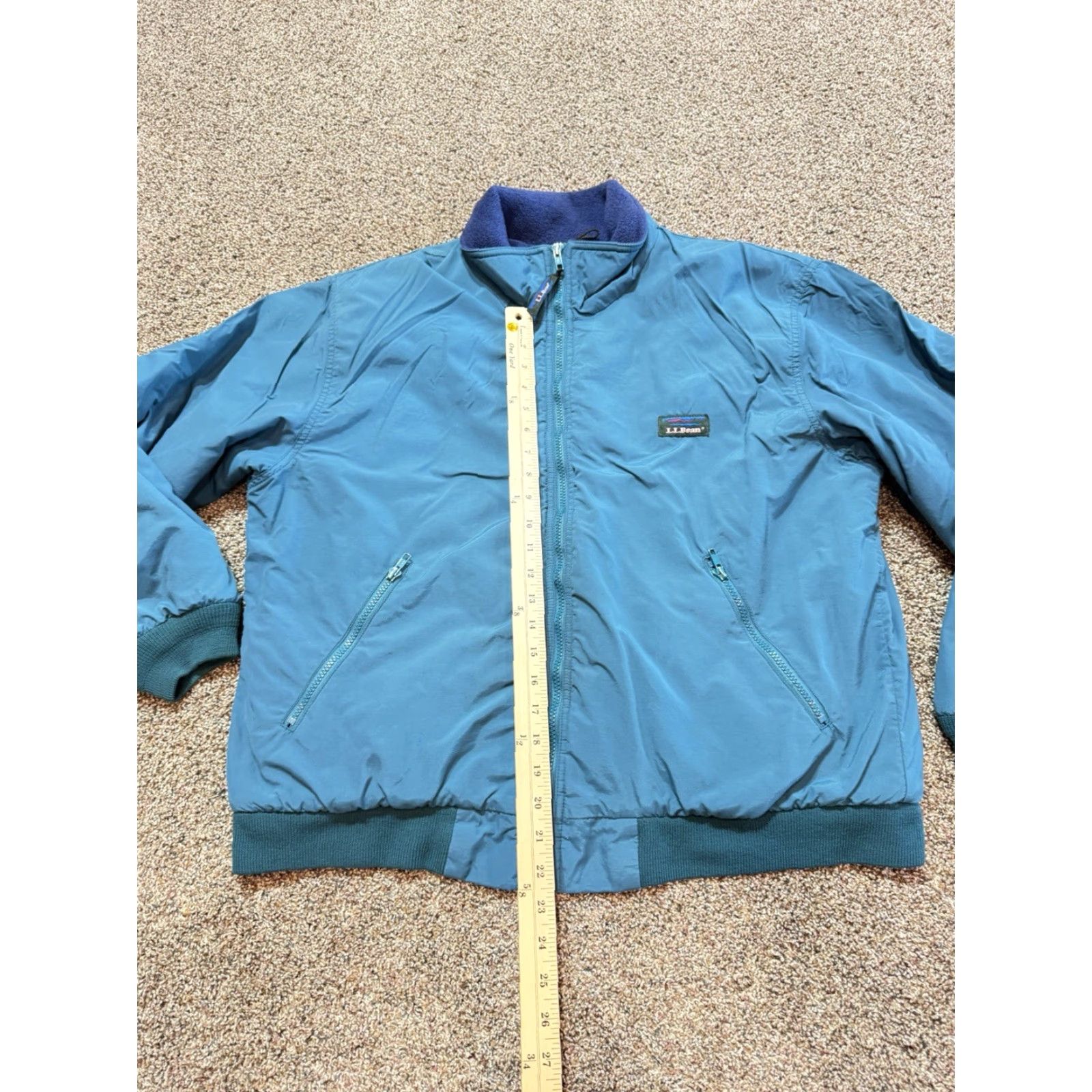 Vintage VINTAGE L.L. Bean Jacket Mens Large Windbreaker Zip Fleece Lined Green Nylon Made for Hiking Mens Size US L / EU 52-54 / 3 - 6 Thumbnail