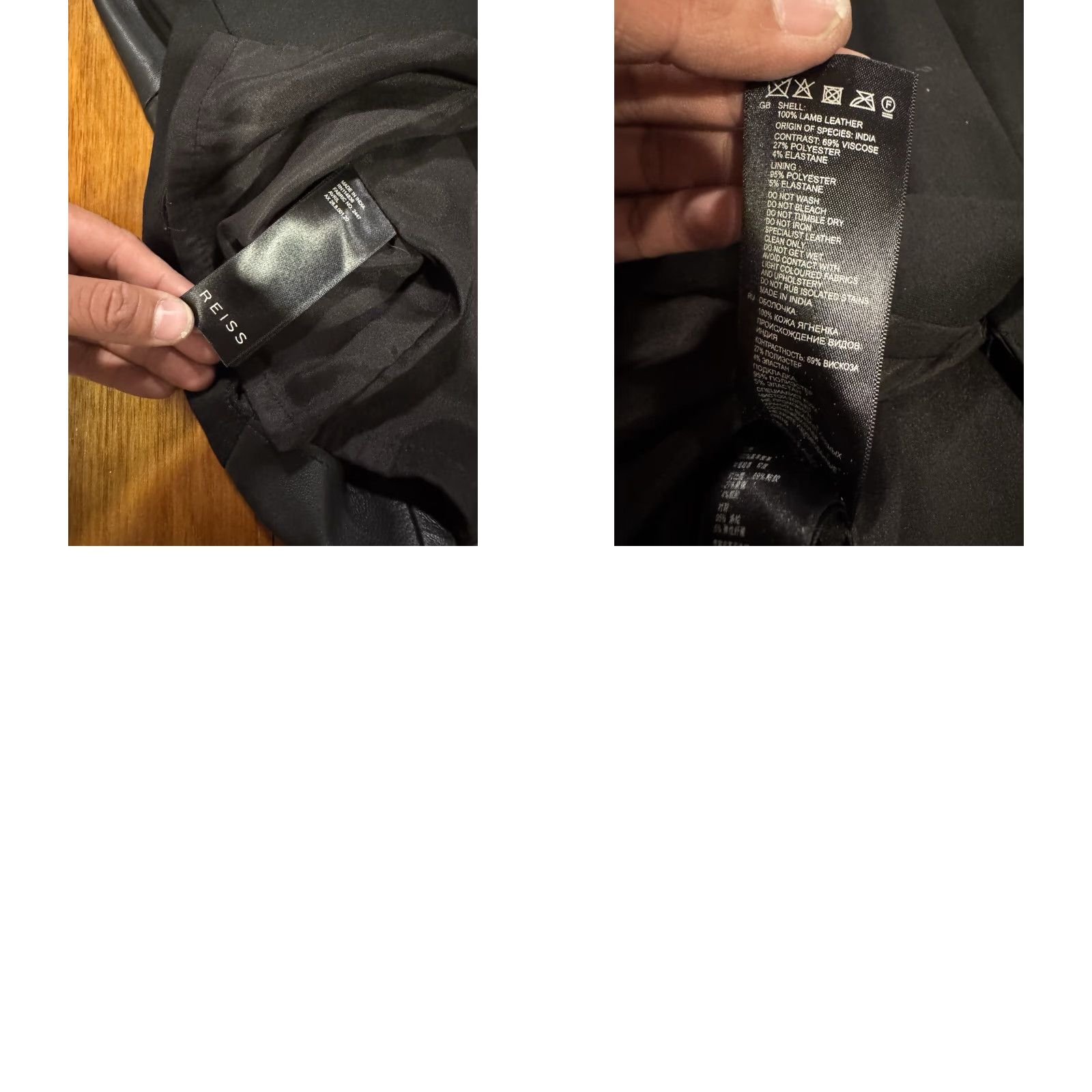 Reiss Reiss Reagan Leather Pencil Skirt Black Size 8 Lambs Leather Size 30" / US 8 / IT 44 - 9 Thumbnail