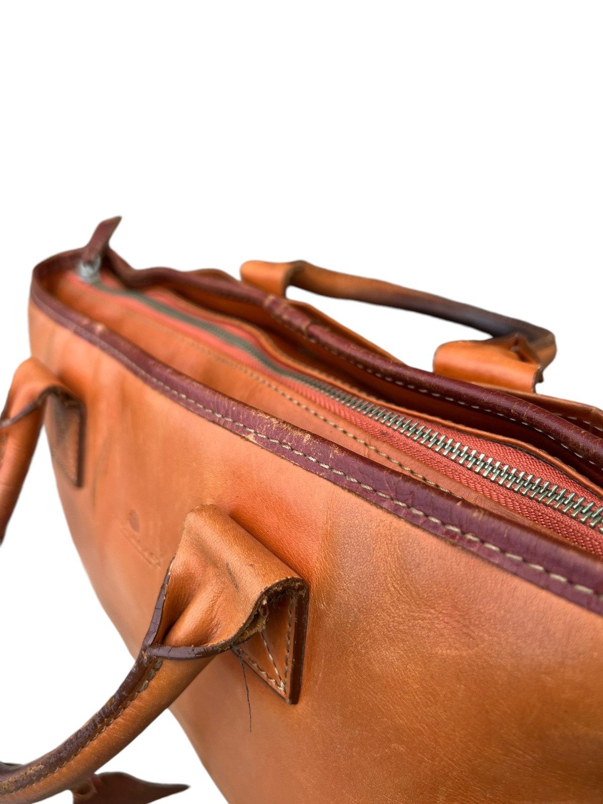 Leather Deux Moncx Artisan Made Japan Distress Patina Leather Bag Size ONE SIZE - 17 Thumbnail