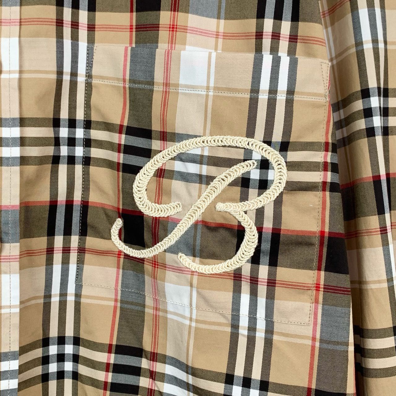 Burberry Burberry Plaid Collared Color Block Long Sleeve Shirt K26WX Size US L / EU 52-54 / 3 - 4 Thumbnail