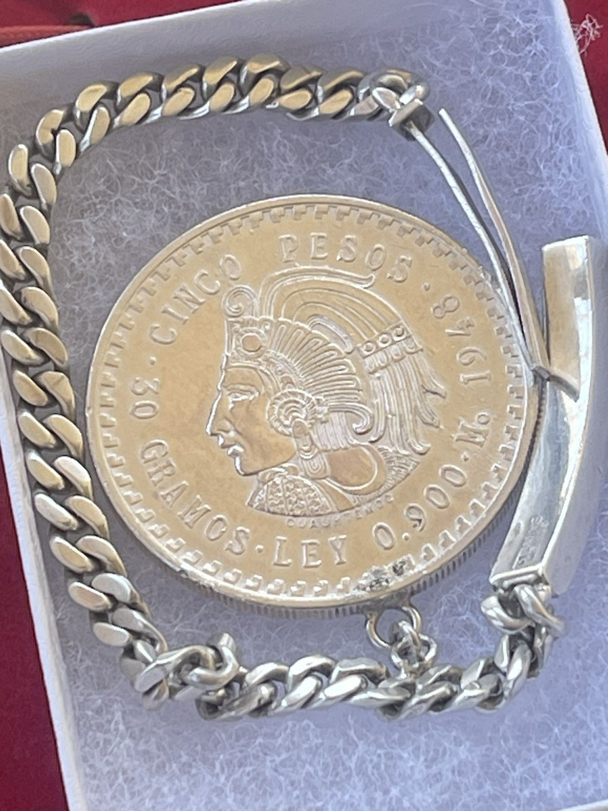 Vintage Silver coin charm bracelet Size ONE SIZE - 5 Thumbnail