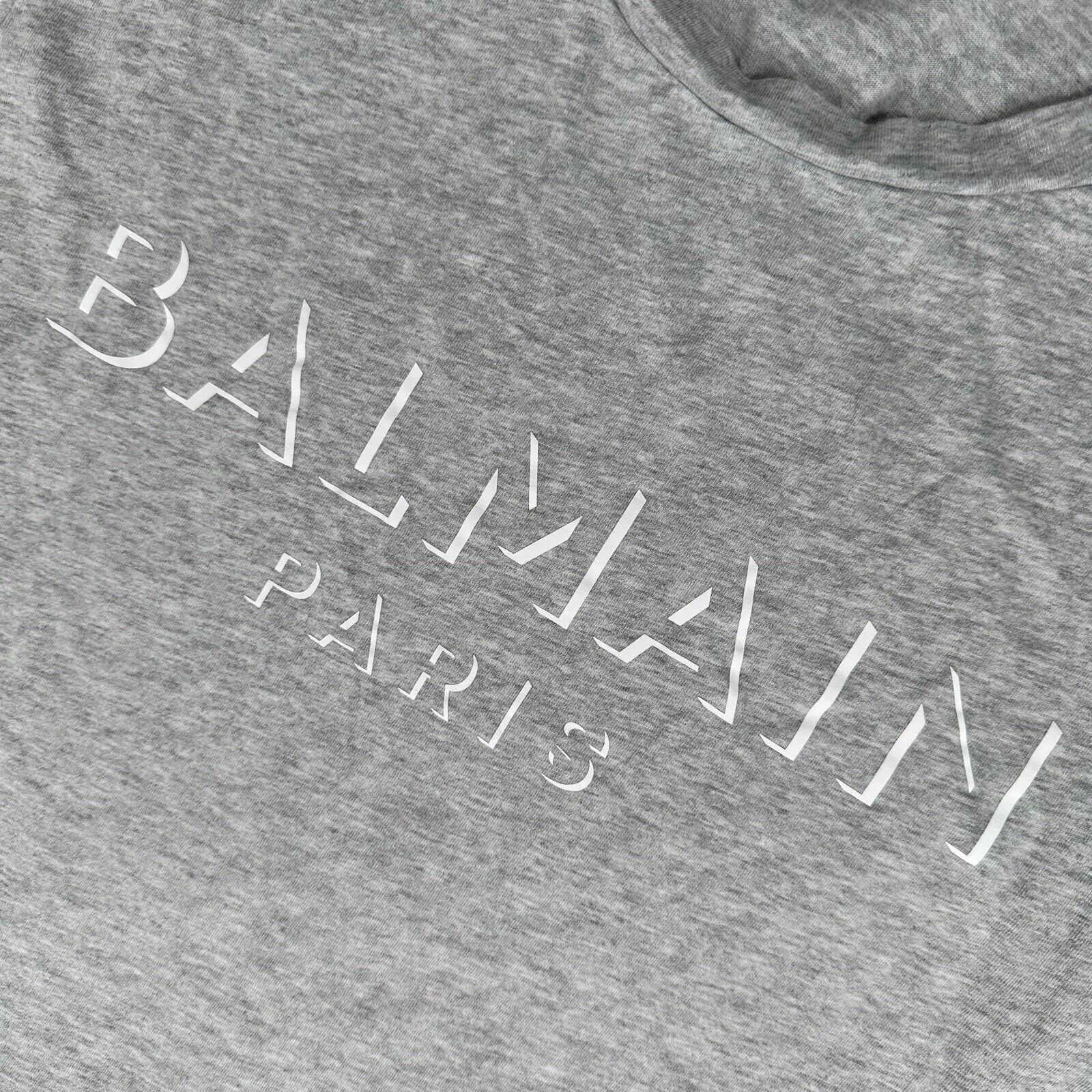 Balmain Balmain Size M T-Shirt Grey 3D Illusion Block Logo Tee Size US M / EU 48-50 / 2 - 5 Thumbnail