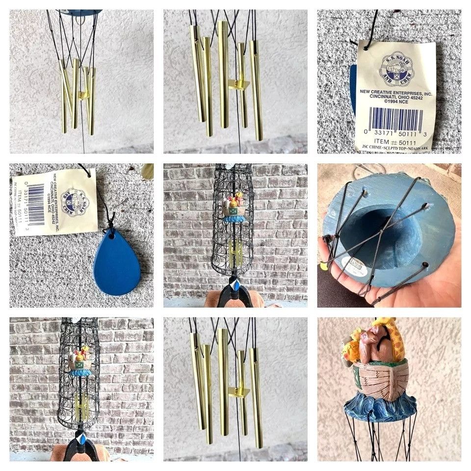 Handmade × Vintage Jim Shore Noahs Ark Windchimes New Vintage 1994 Christmas An Size ONE SIZE - 11 Thumbnail