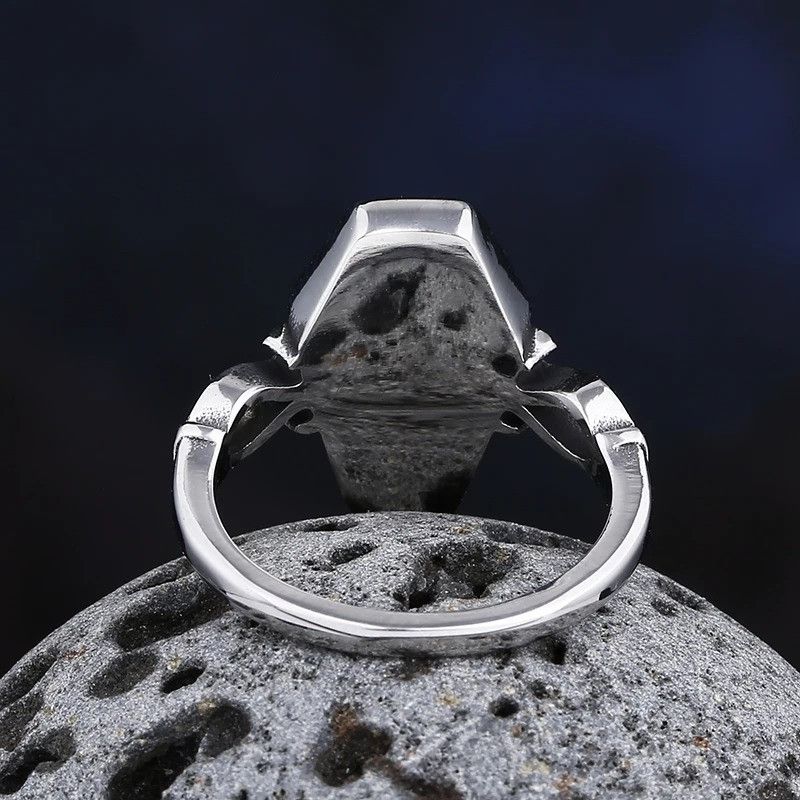 Vintage Coffin Ring With Flower And Glass Size ONE SIZE - 6 Thumbnail