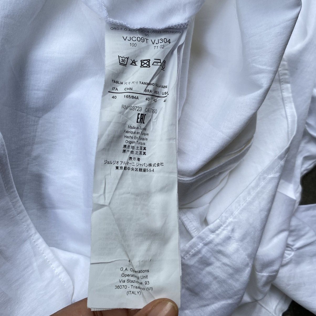 Emporio Armani Emporio Armani Long Sleeve Collared Blouse with Back Bow Tie Size S / US 4 / IT 40 - 12 Thumbnail
